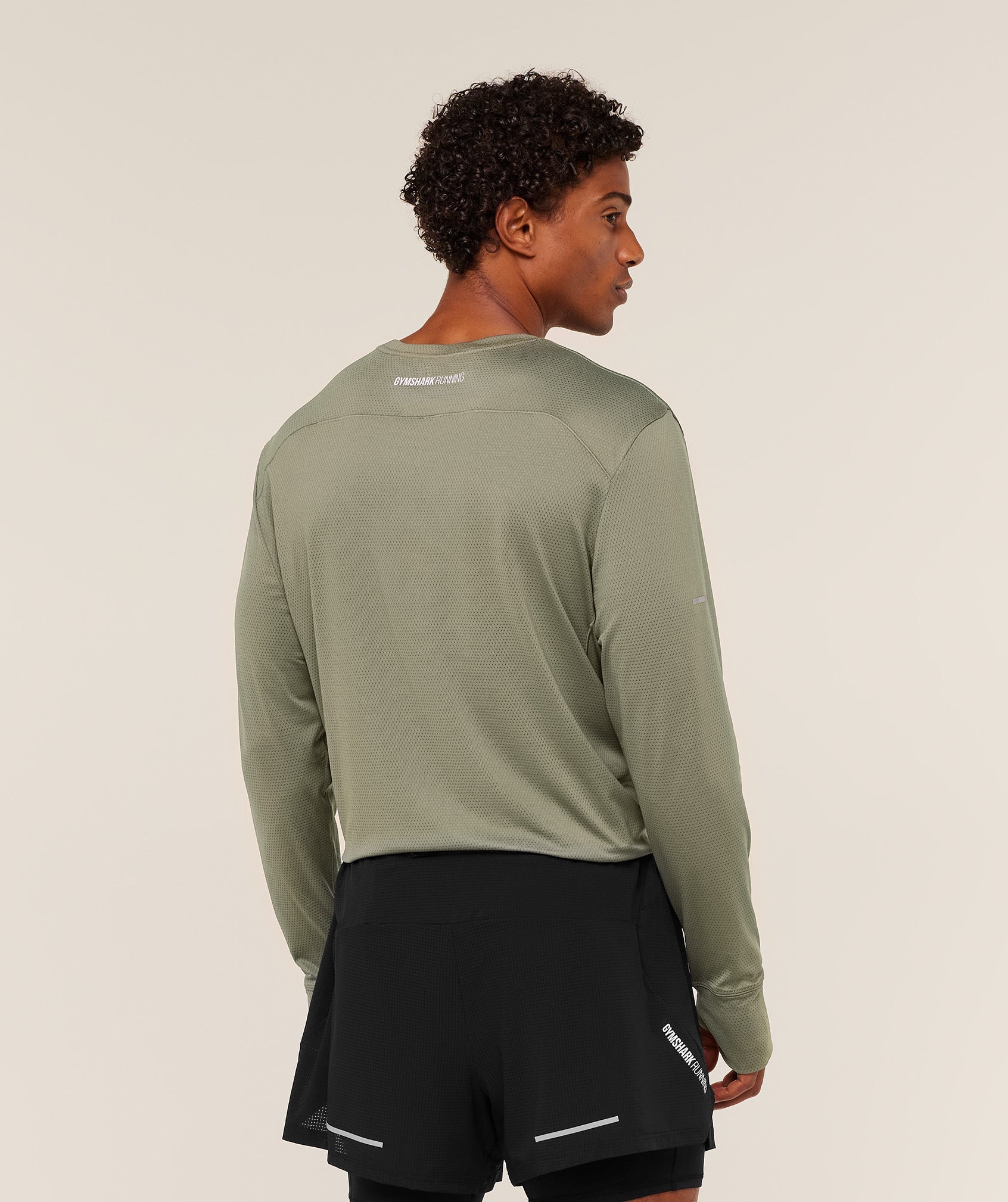 Gymshark Running Long Sleeve T-Shirt - Base Green