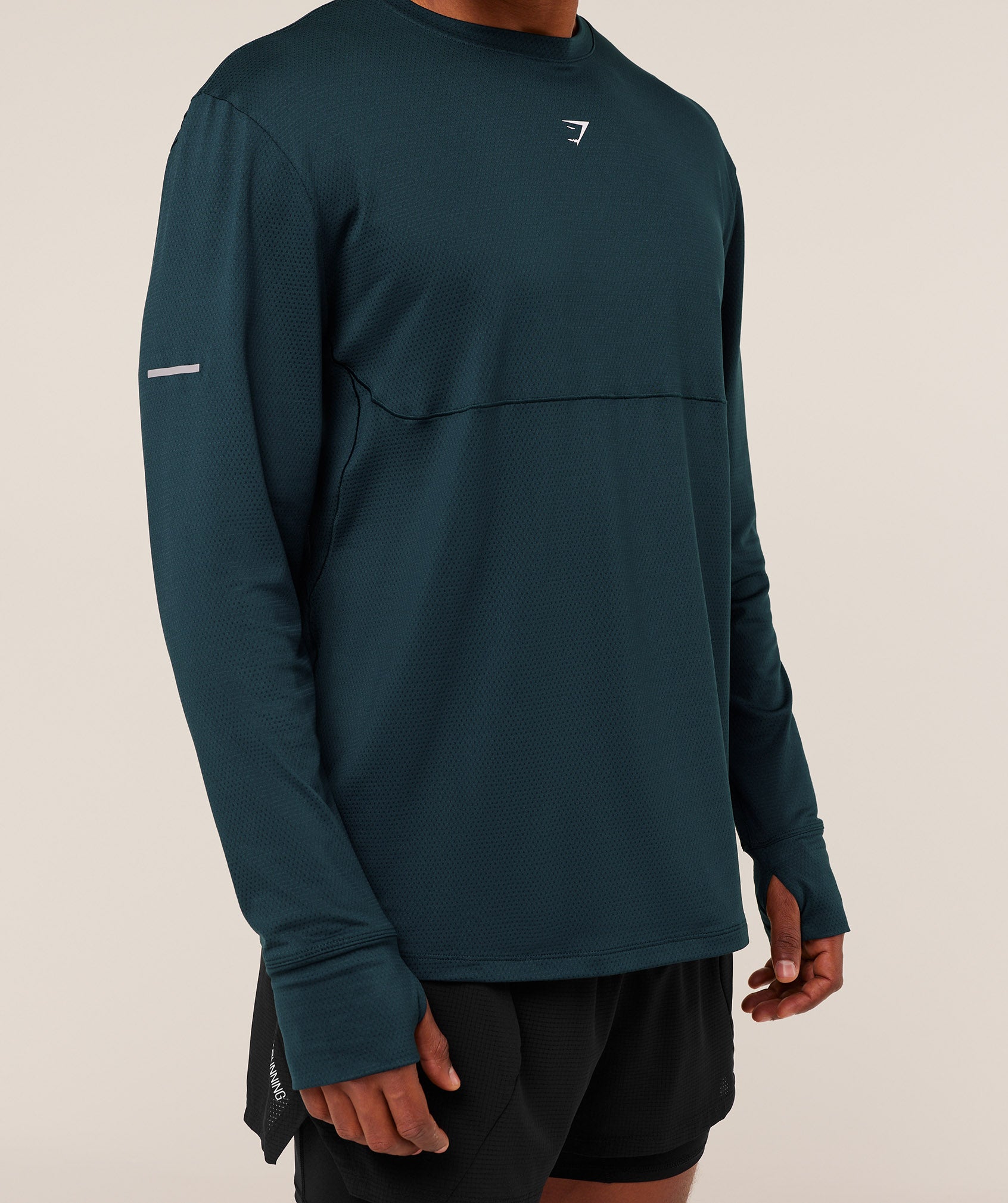 Gymshark Running Long Sleeve T-Shirt - Deep Petrol Blue
