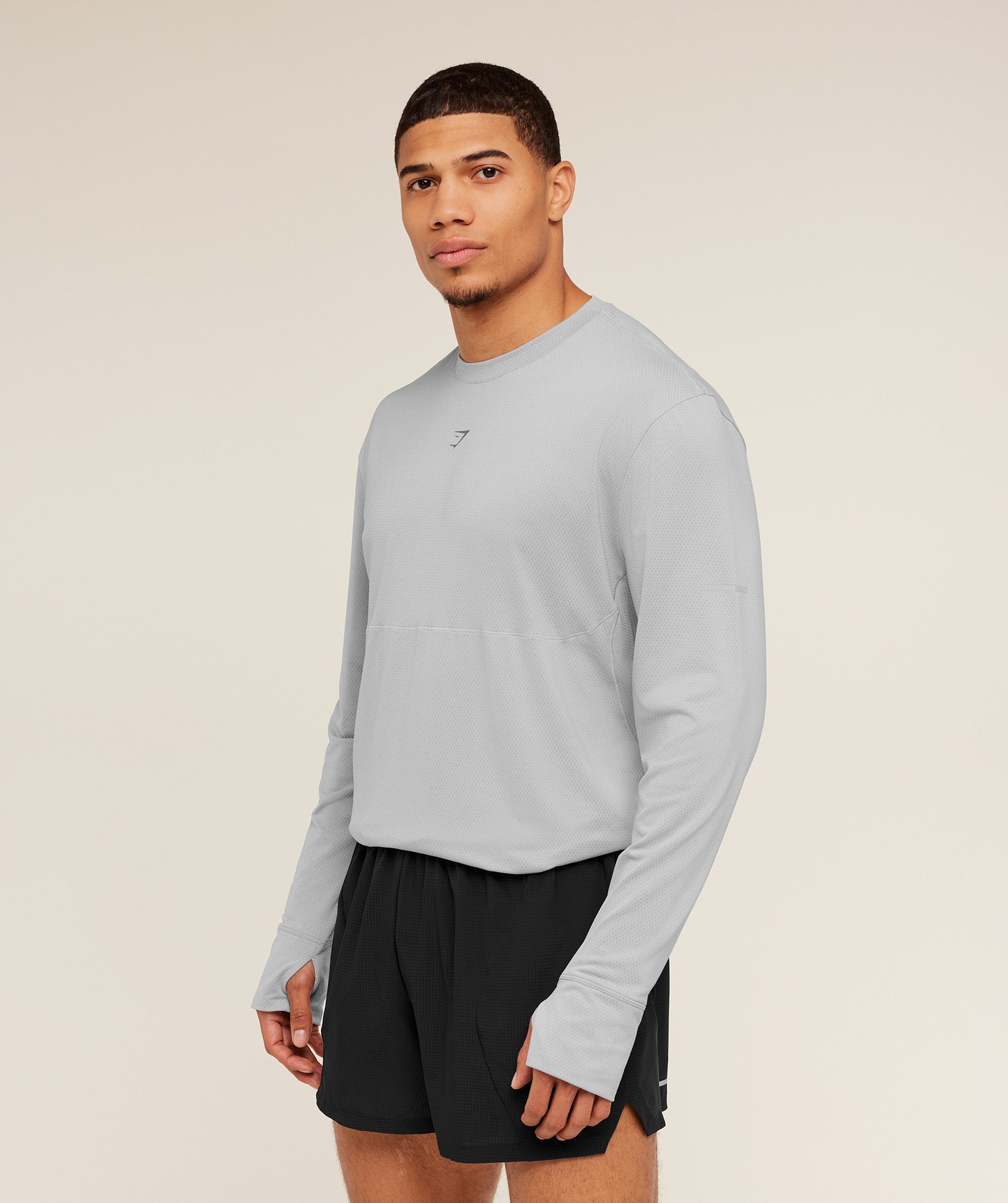 Gymshark Running Long Sleeve T-Shirt - Stratus Grey