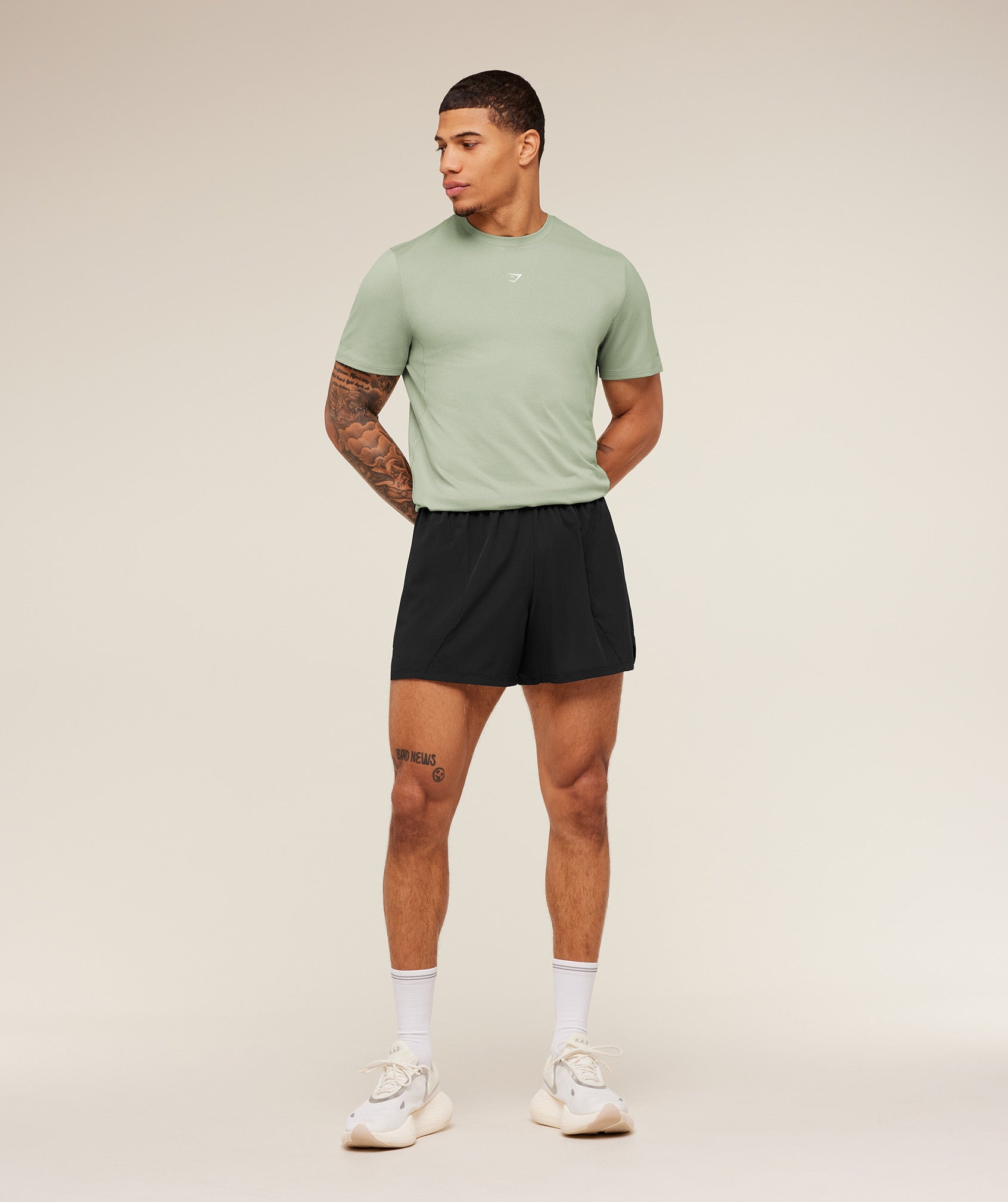 Gymshark Running T-Shirt - GS Haze Green
