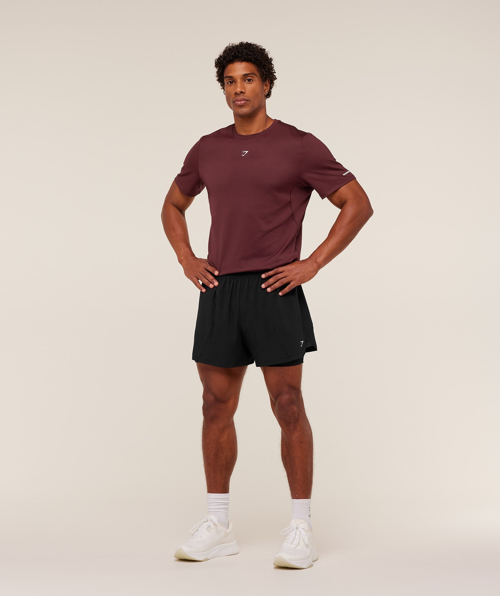 Gymshark Running T-Shirt - Rich Maroon