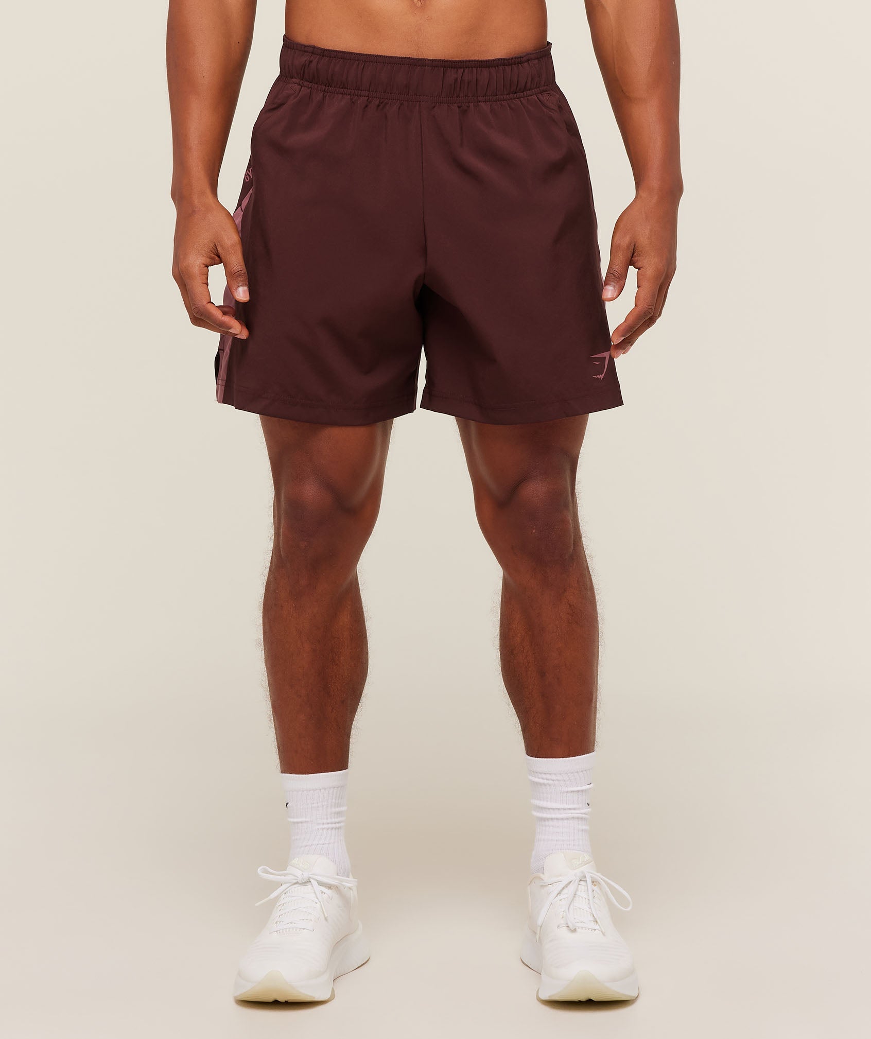 Gymshark Sport 7" Shorts - Rich Maroon/Reset Pink