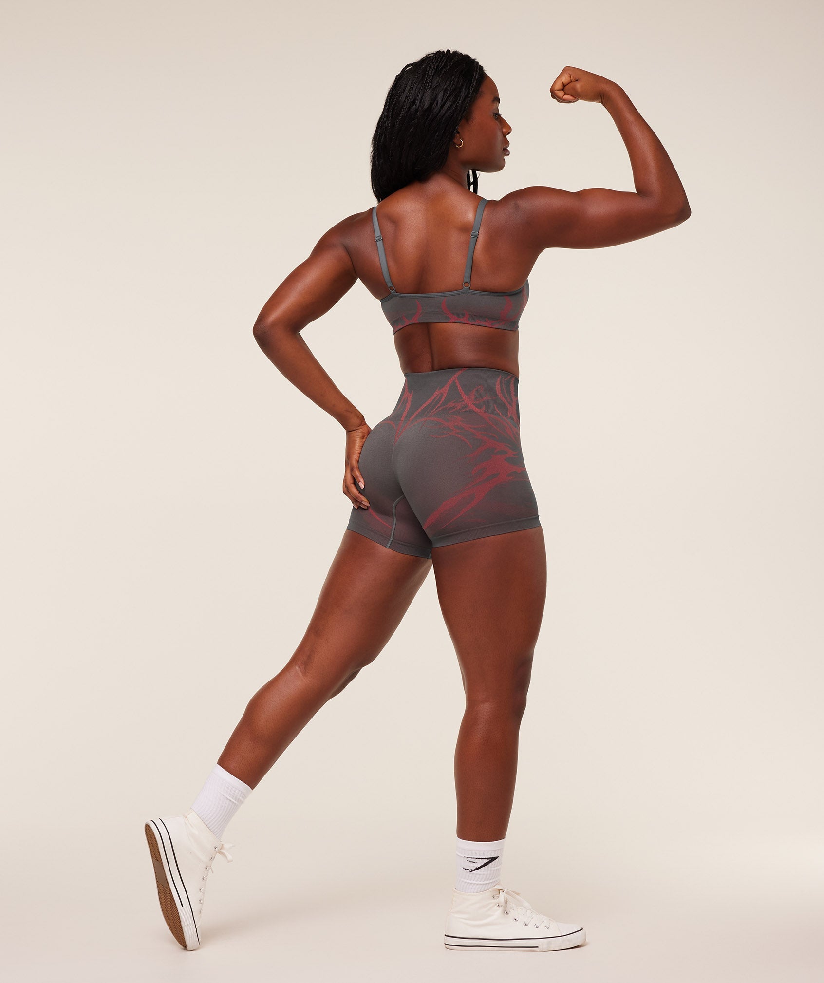 Gymshark Storm Seamless Shorts - GS Dark Grey/GS Zesty Red