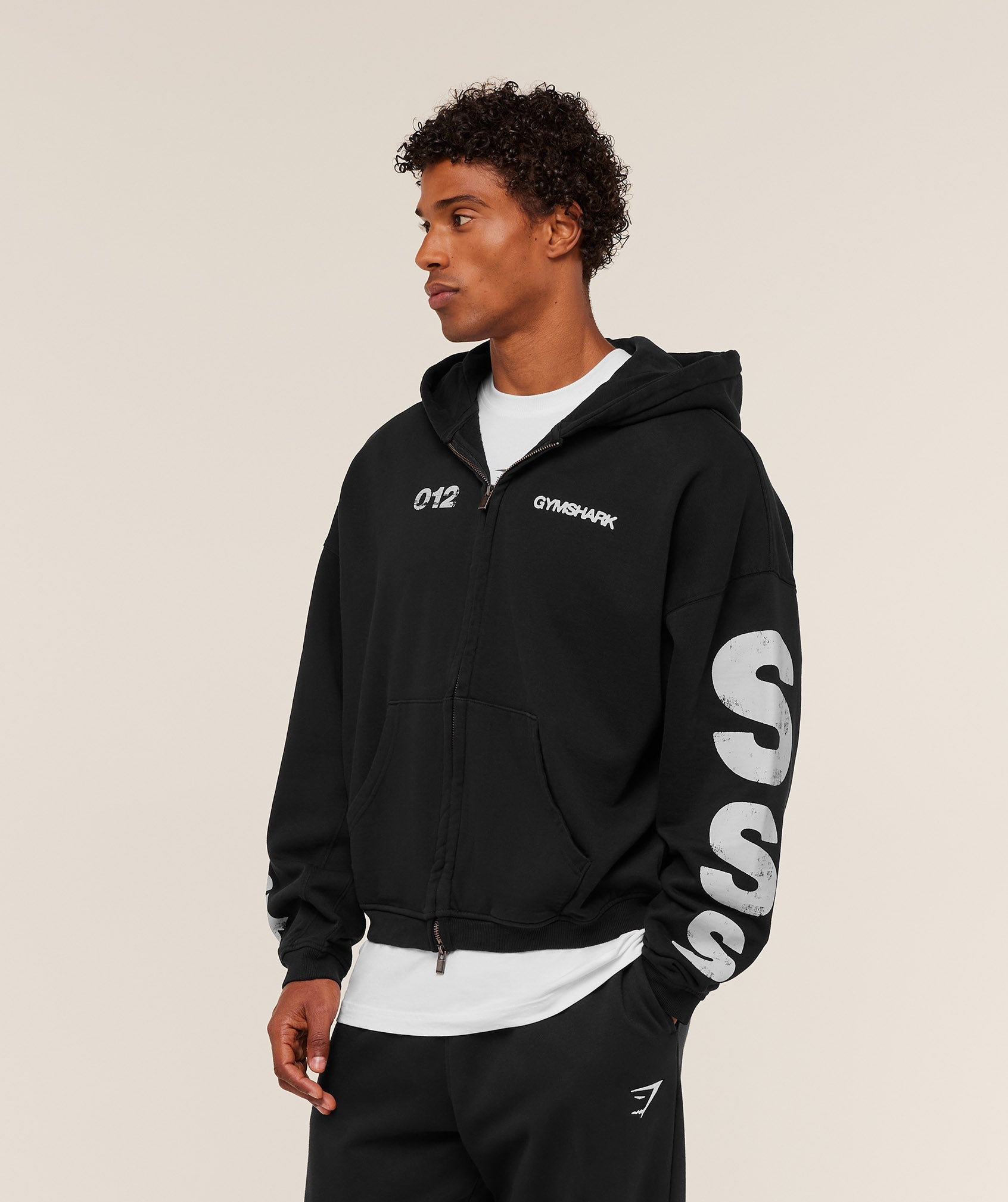 Gymshark Strength Of Tomorrow Zip Up Hoodie - Black
