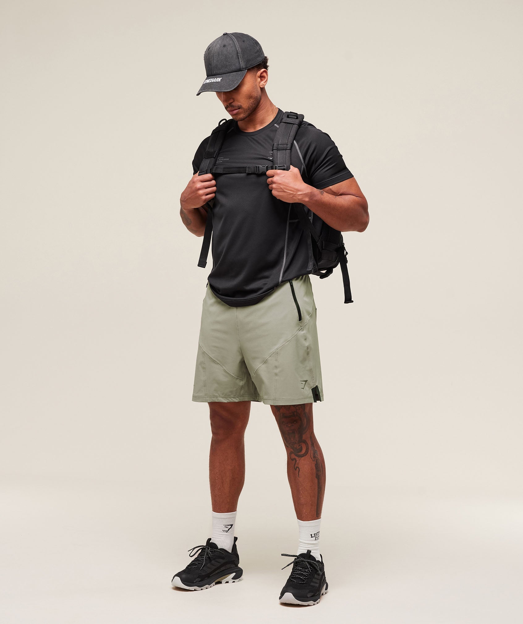 Gymshark Tactical 6" Short - Chalk Green