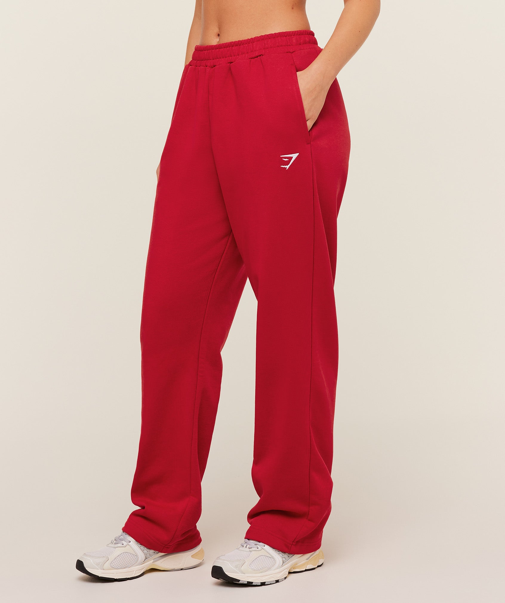 Gymshark Training Fleece Straight Leg Jogger - Carmine Red