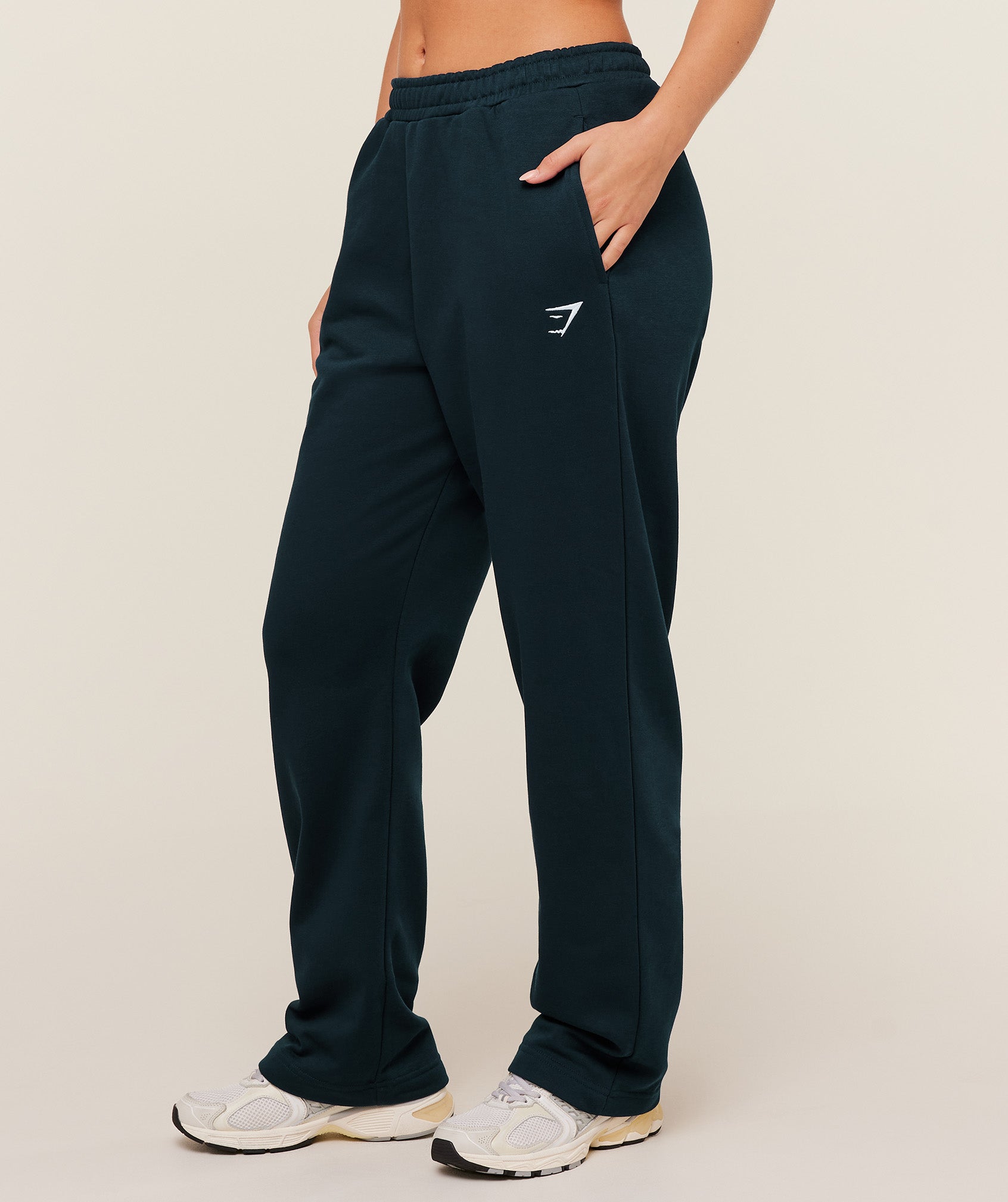 Gymshark Training Fleece Straight Leg Jogger - Deep Petrol Blue