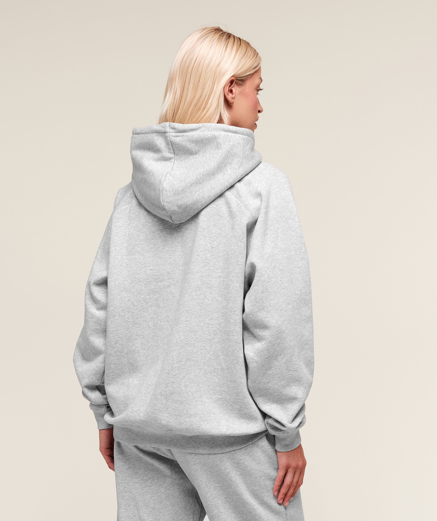 Gymshark Training Oversized Fleece Hoodie - Light Grey Core Marl