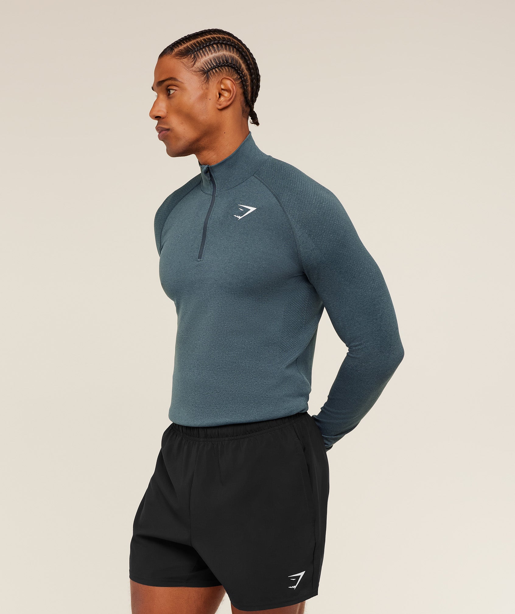 Gymshark Vital 1/4 Zip - Iron Blue / Stealth Blue