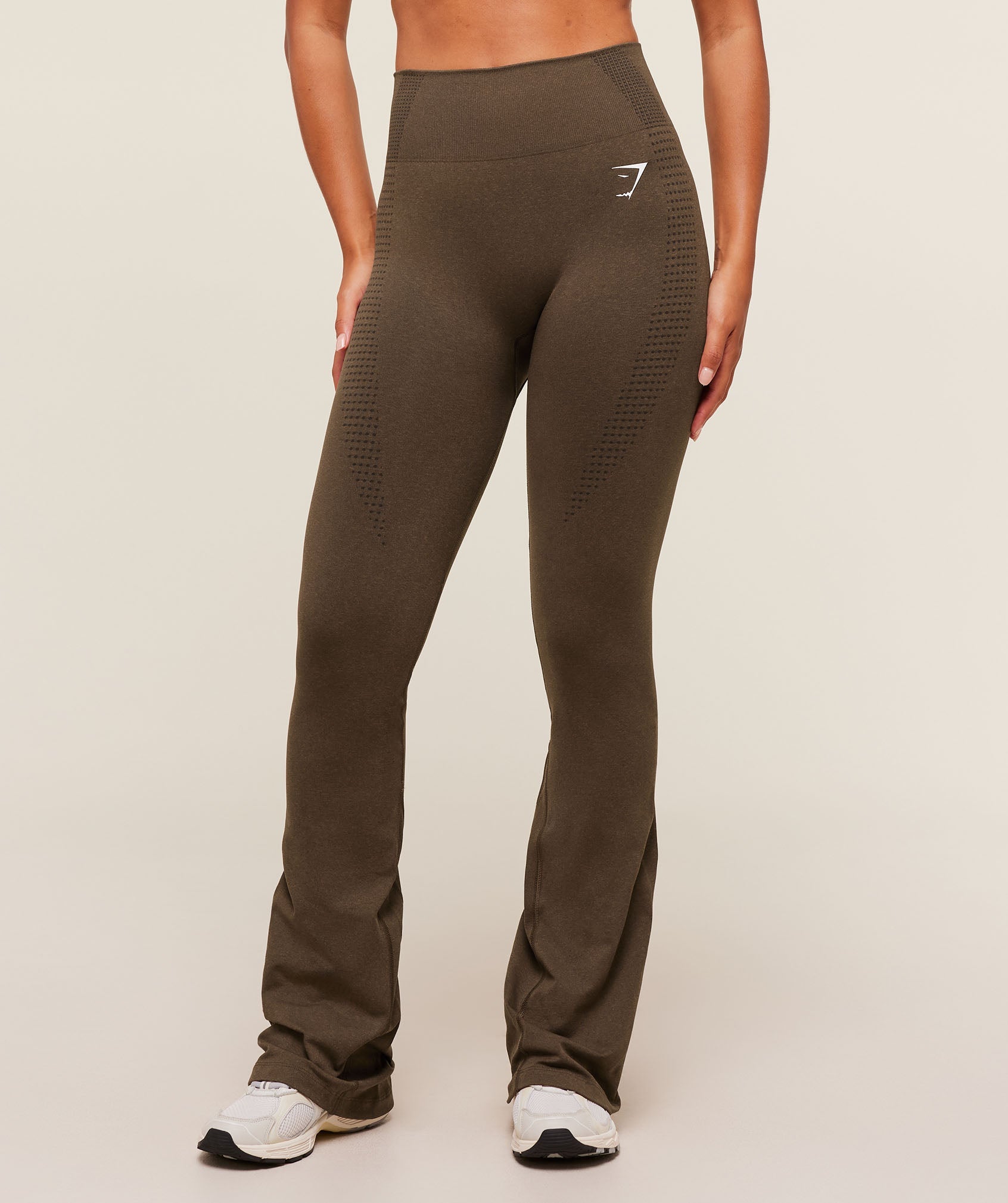Gymshark Vital Soft Flared Leggings - Espresso Marl