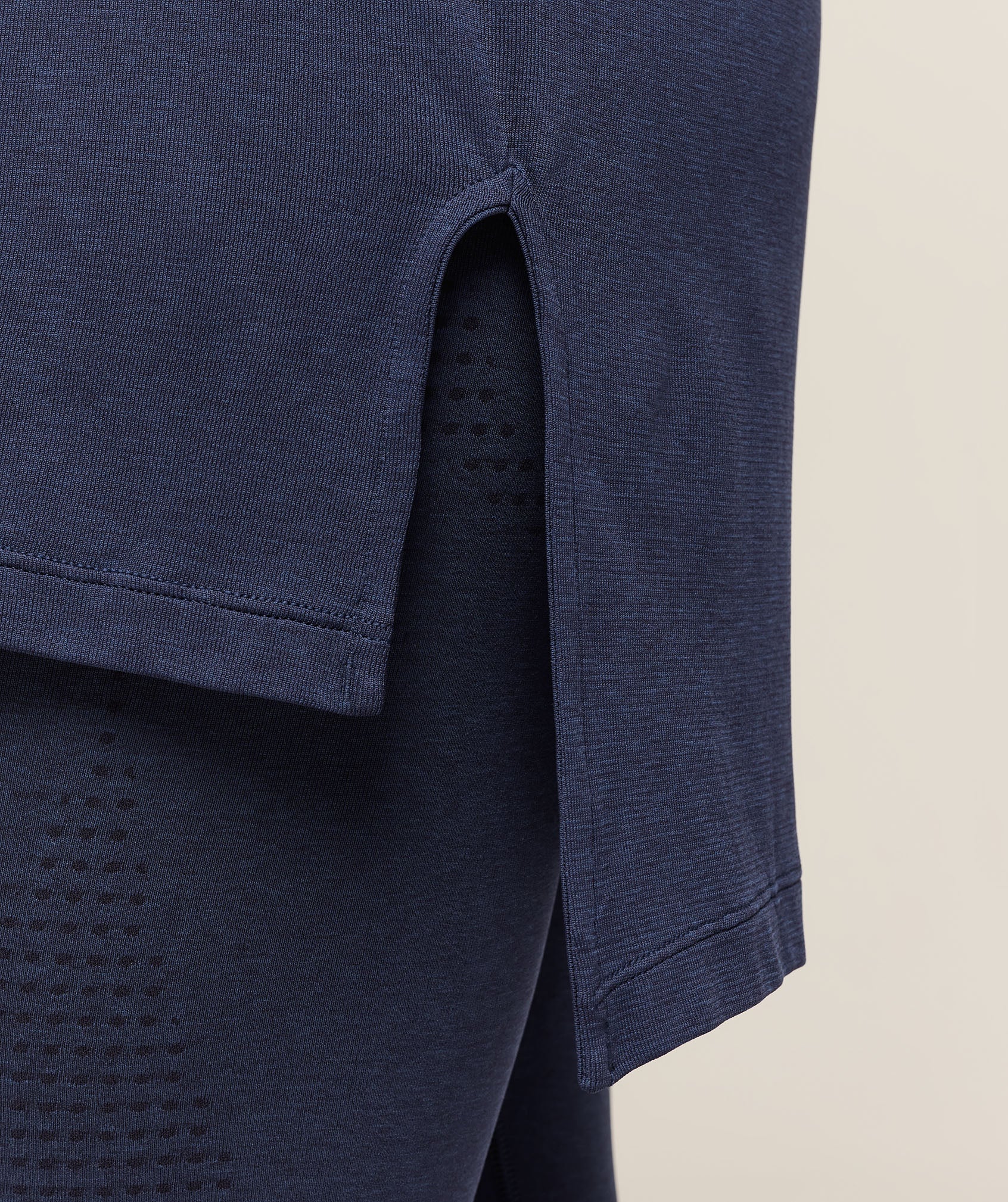 Gymshark Vital Long Line Top - Heavy Blue Marl