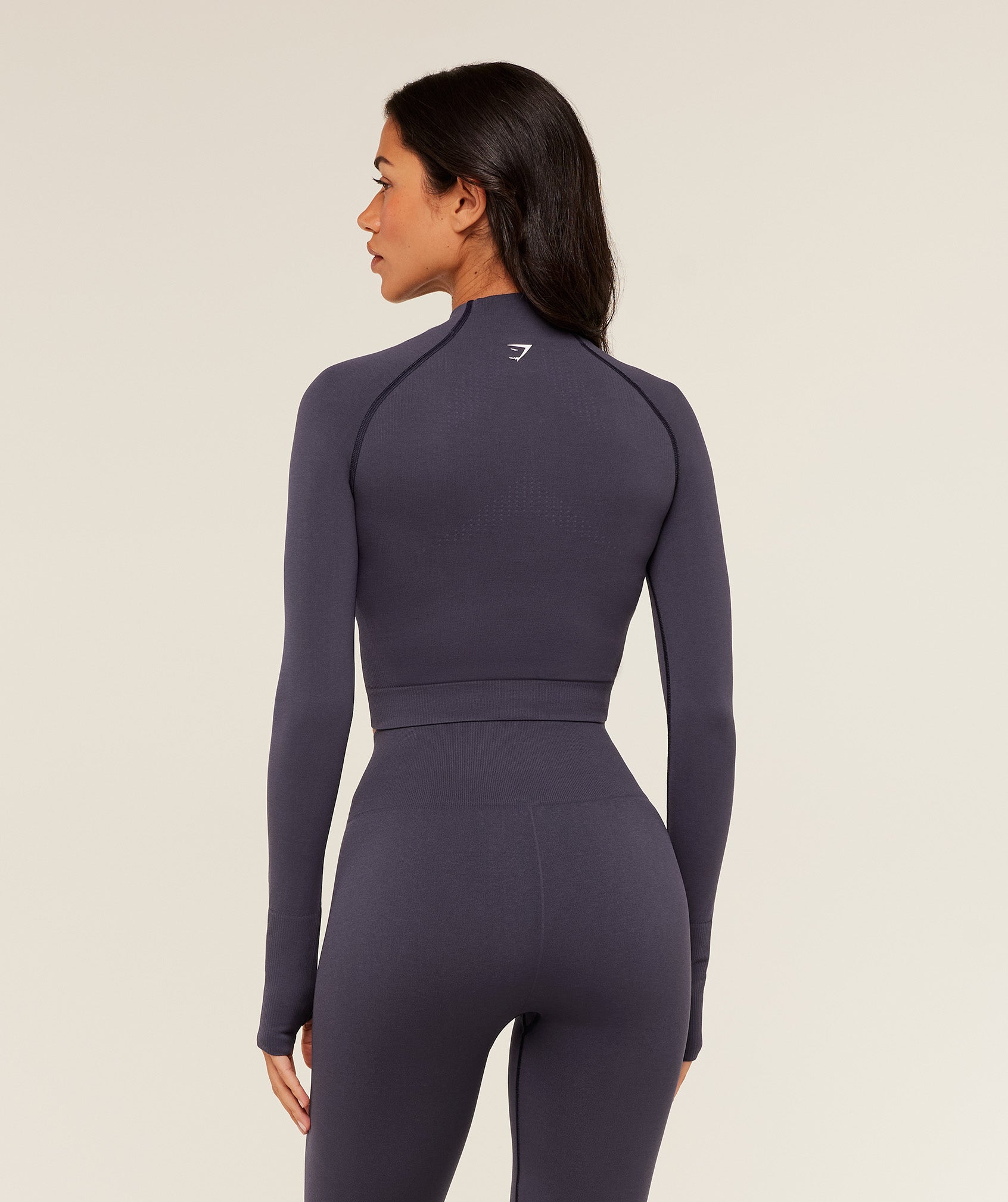 Gymshark Vital Midi Zip Up Jacket - Midnight Purple/Marl