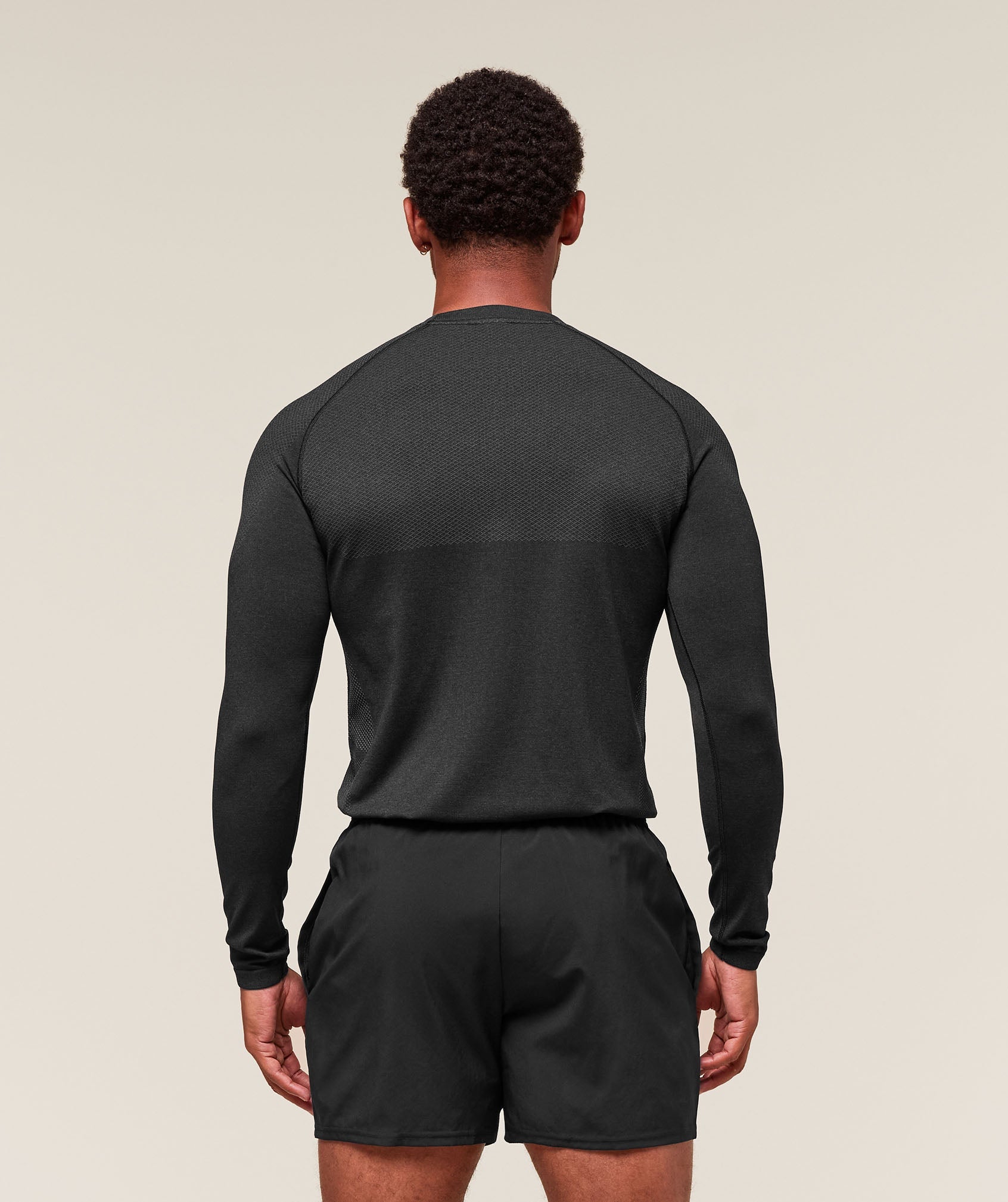 Gymshark Vital Long Sleeve T-Shirt - Black/Silhouette Grey