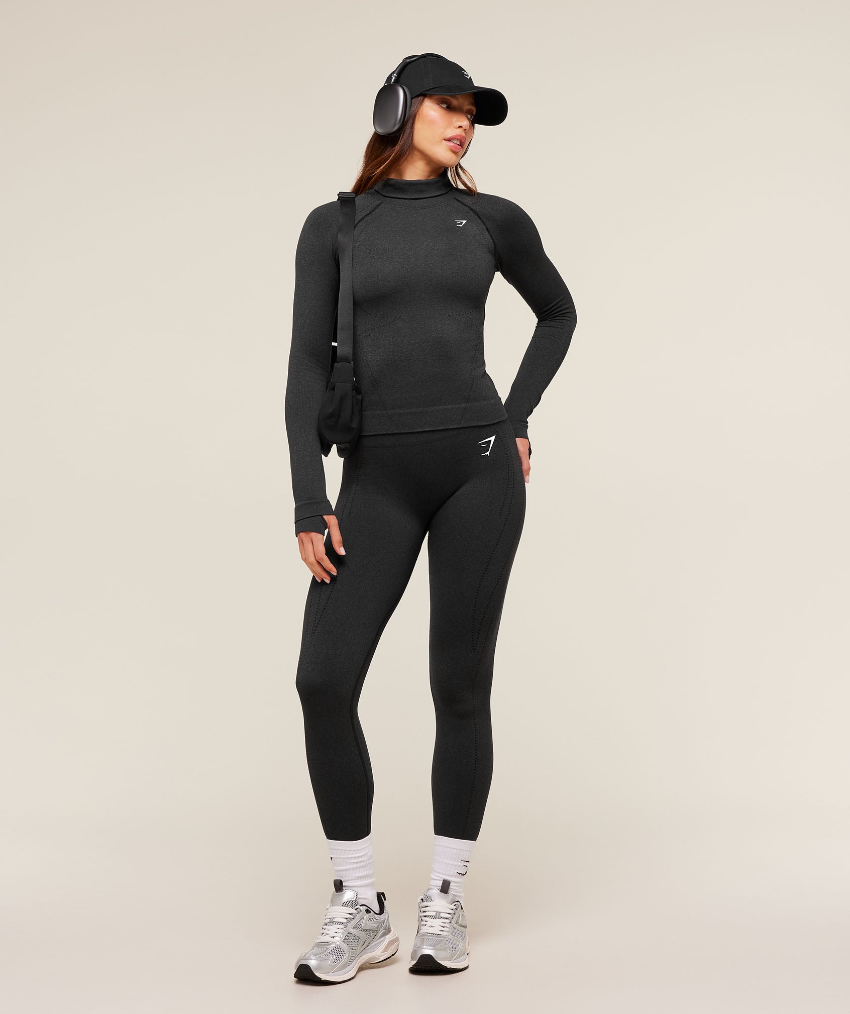 Gymshark VItal Warm Leggings - Black Marl