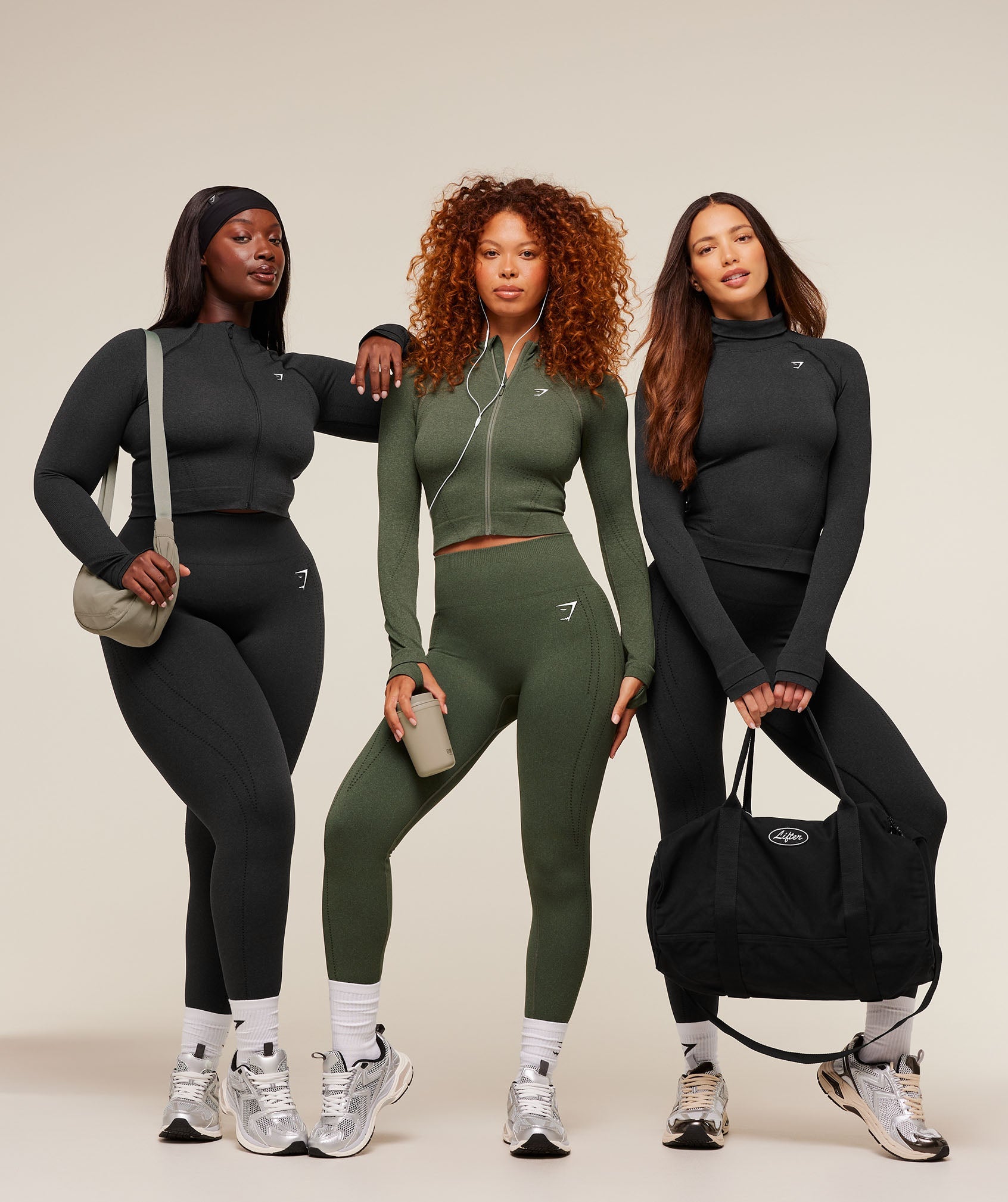 Gymshark VItal Warm Leggings - Base Green/Marl