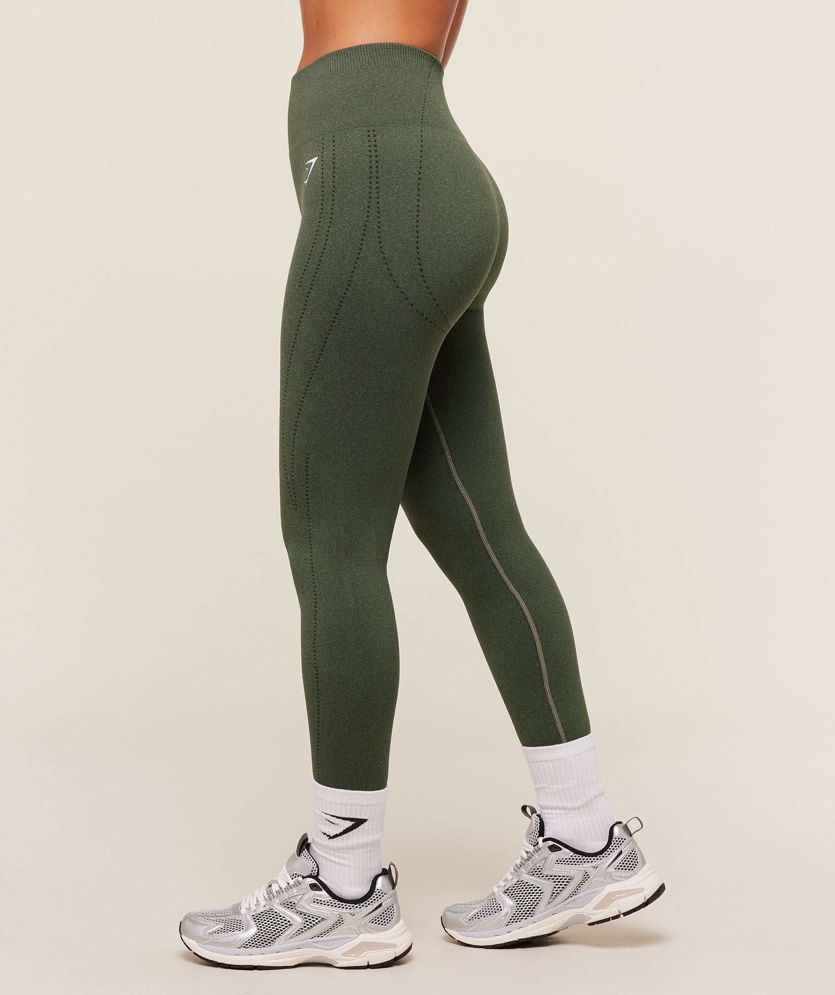 Gymshark VItal Warm Leggings - Base Green/Marl