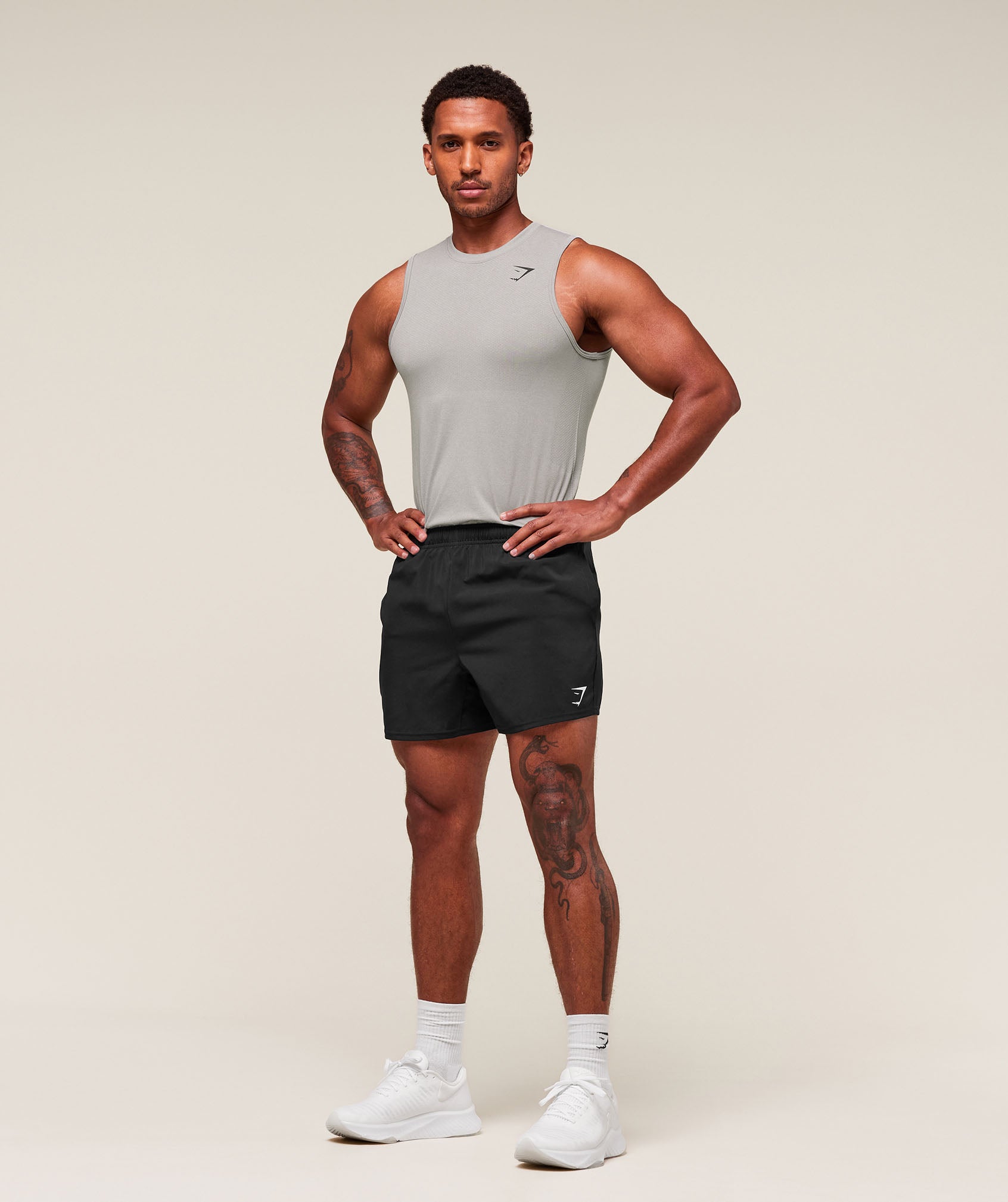 Gymshark Vital Tank - Light Grey/Smokey Grey