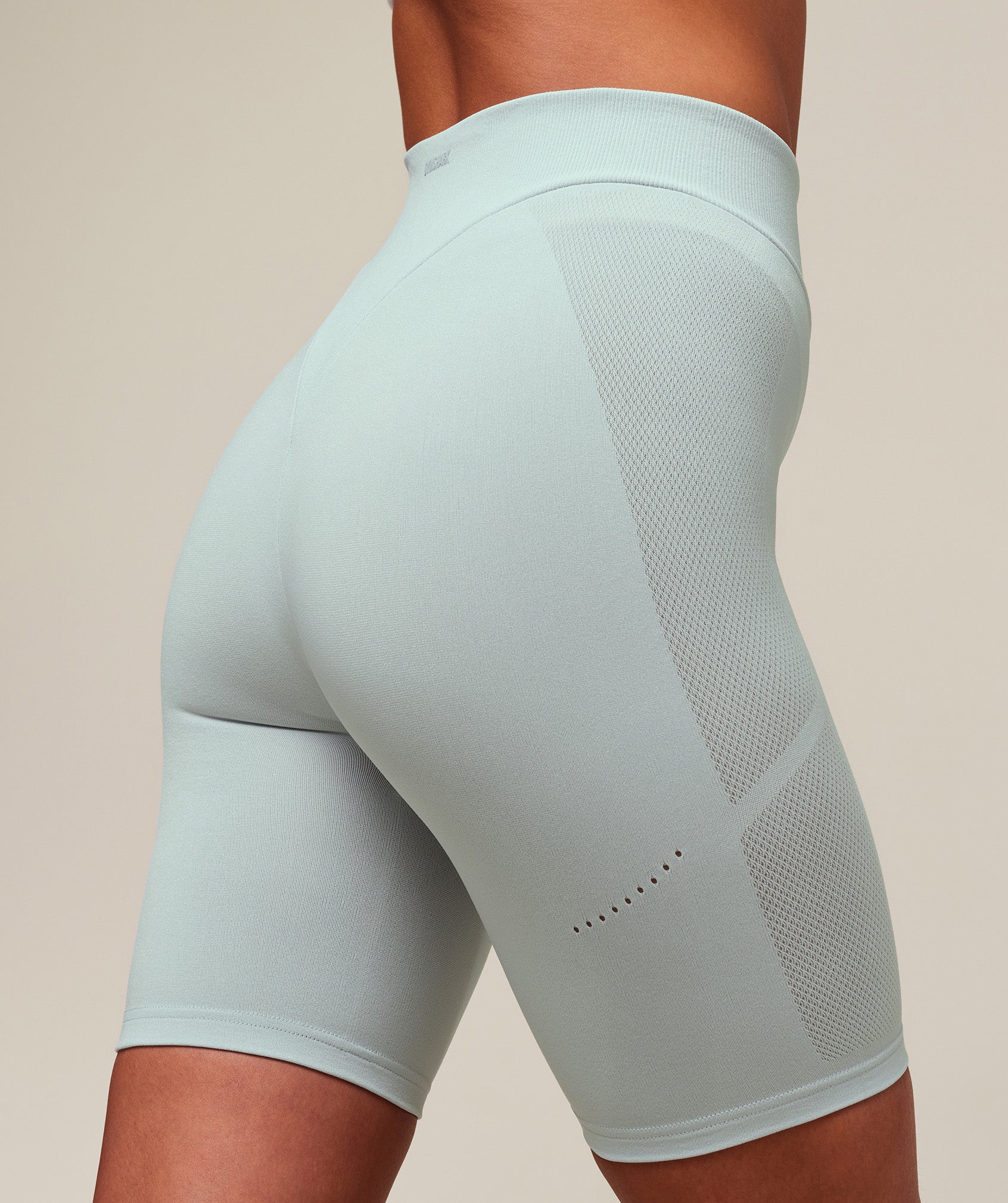 Gymshark everywear Warp Knit Cycling Shorts - Frost Blue