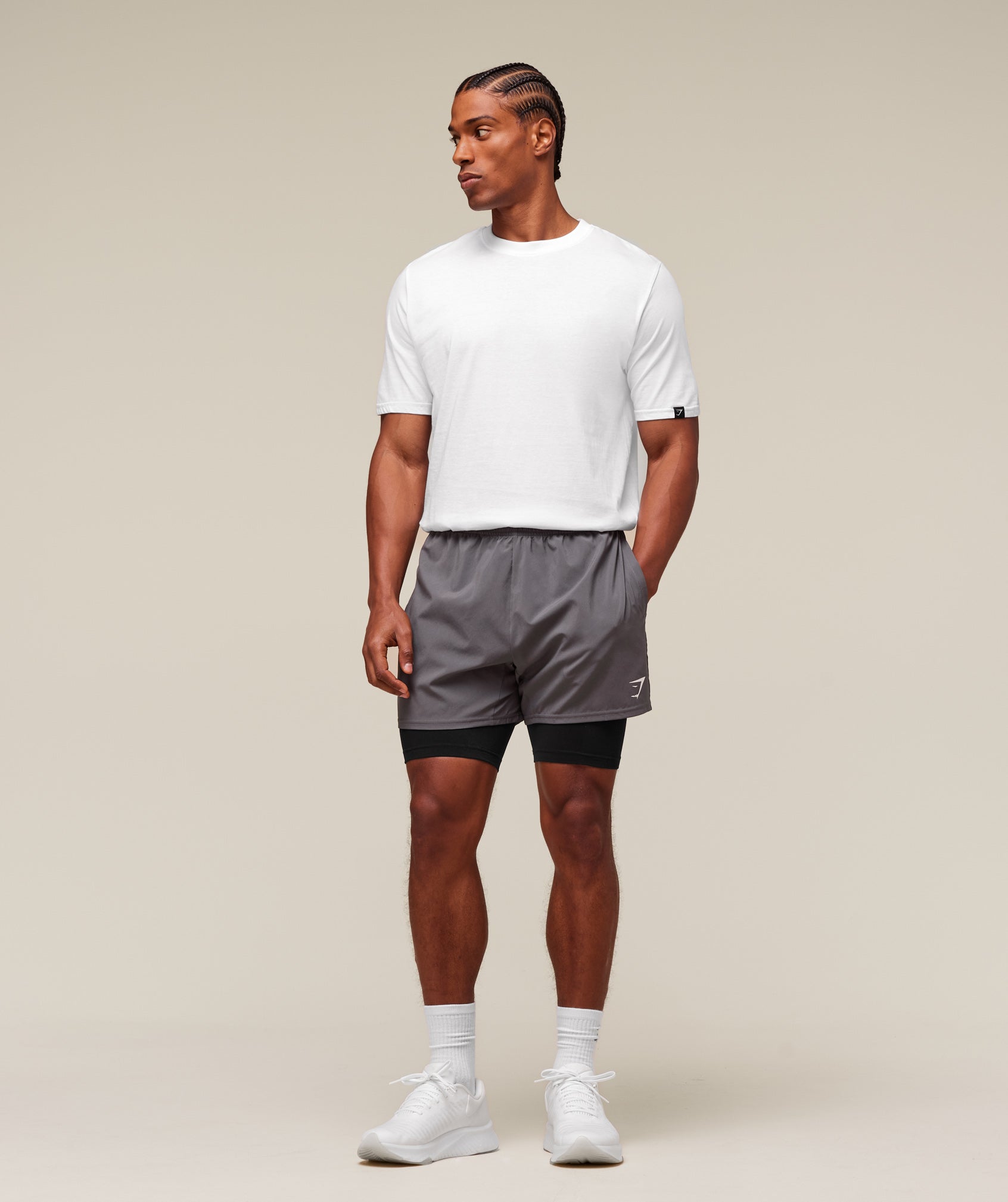 Gymshark everywear Warp Knit Half Tight - Black