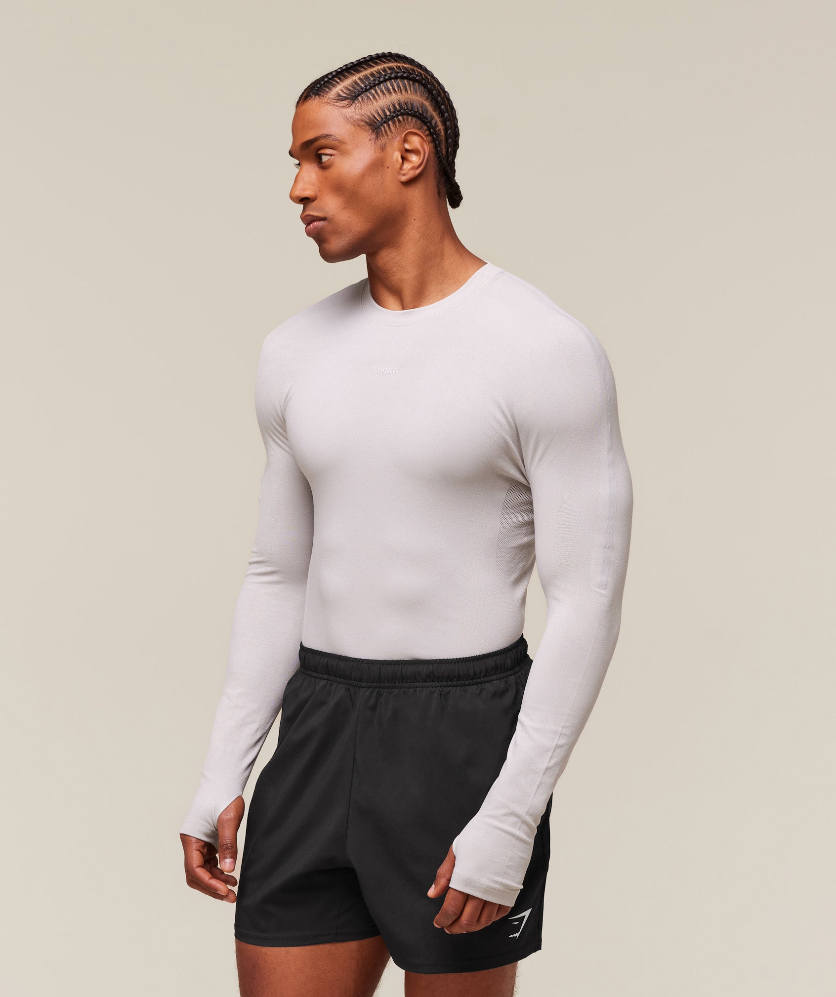 Gymshark everywear Warp Knit LS T-Shirt - Tame Grey