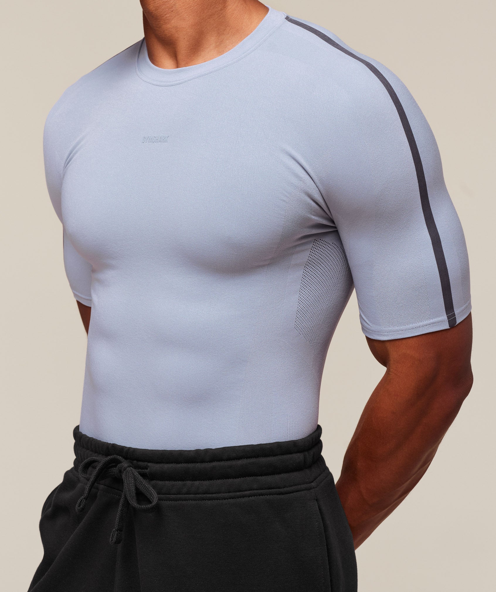 Gymshark everywear Warp Knit T-Shirt - Pale Blue