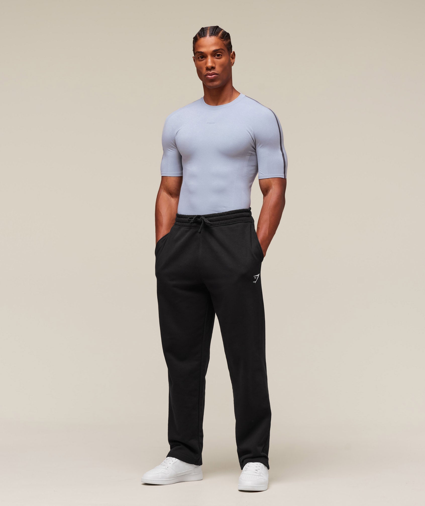 Gymshark everywear Warp Knit T-Shirt - Pale Blue