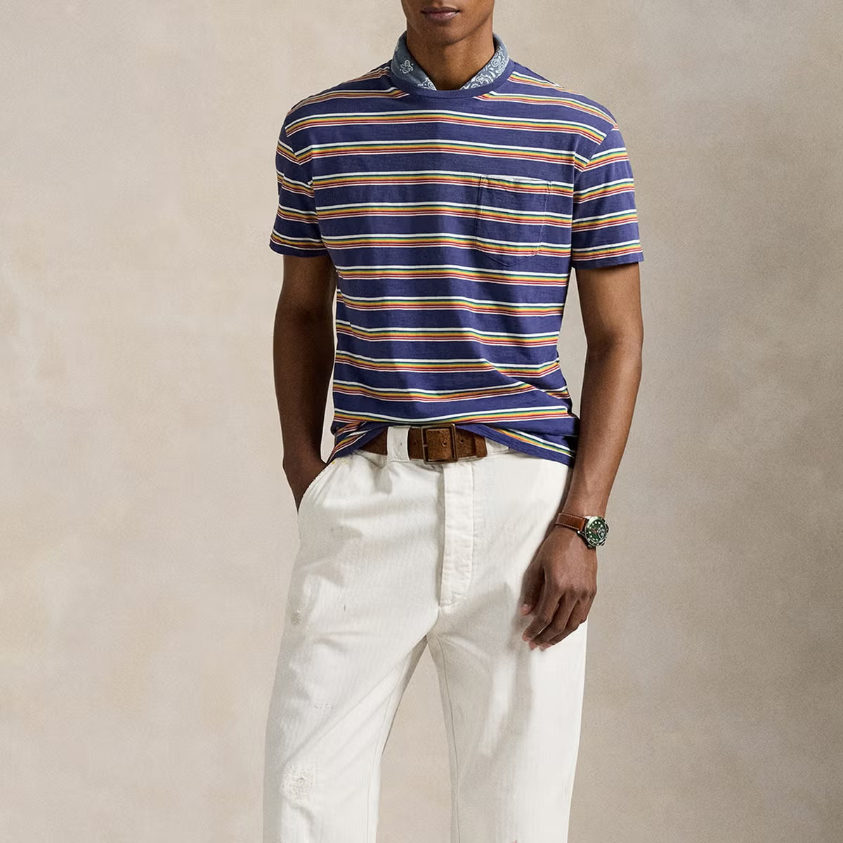 Polo Ralph Lauren Striped Cotton-Jersey T-Shirt