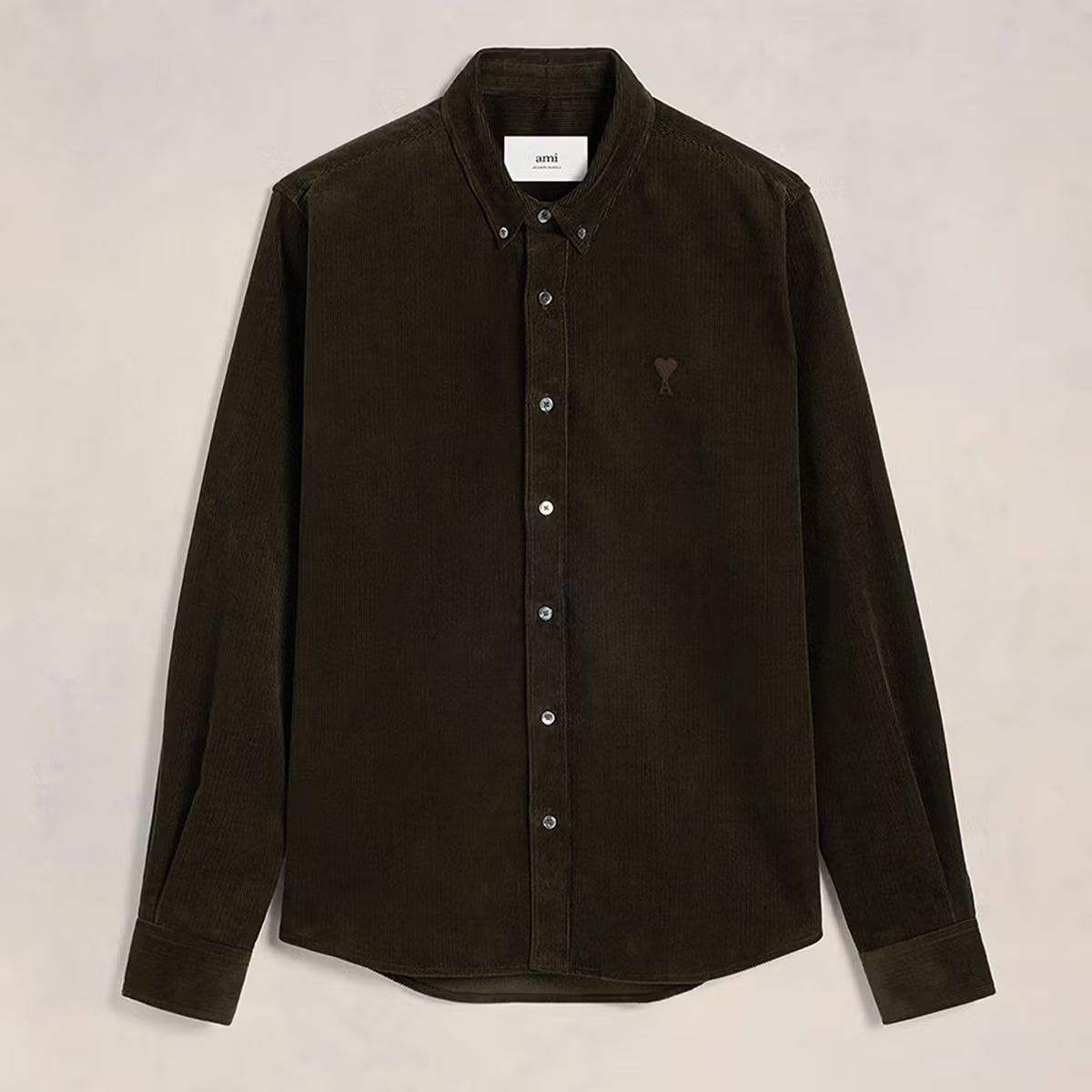AMI Cotton-Corduroy Classic Fit Shirt