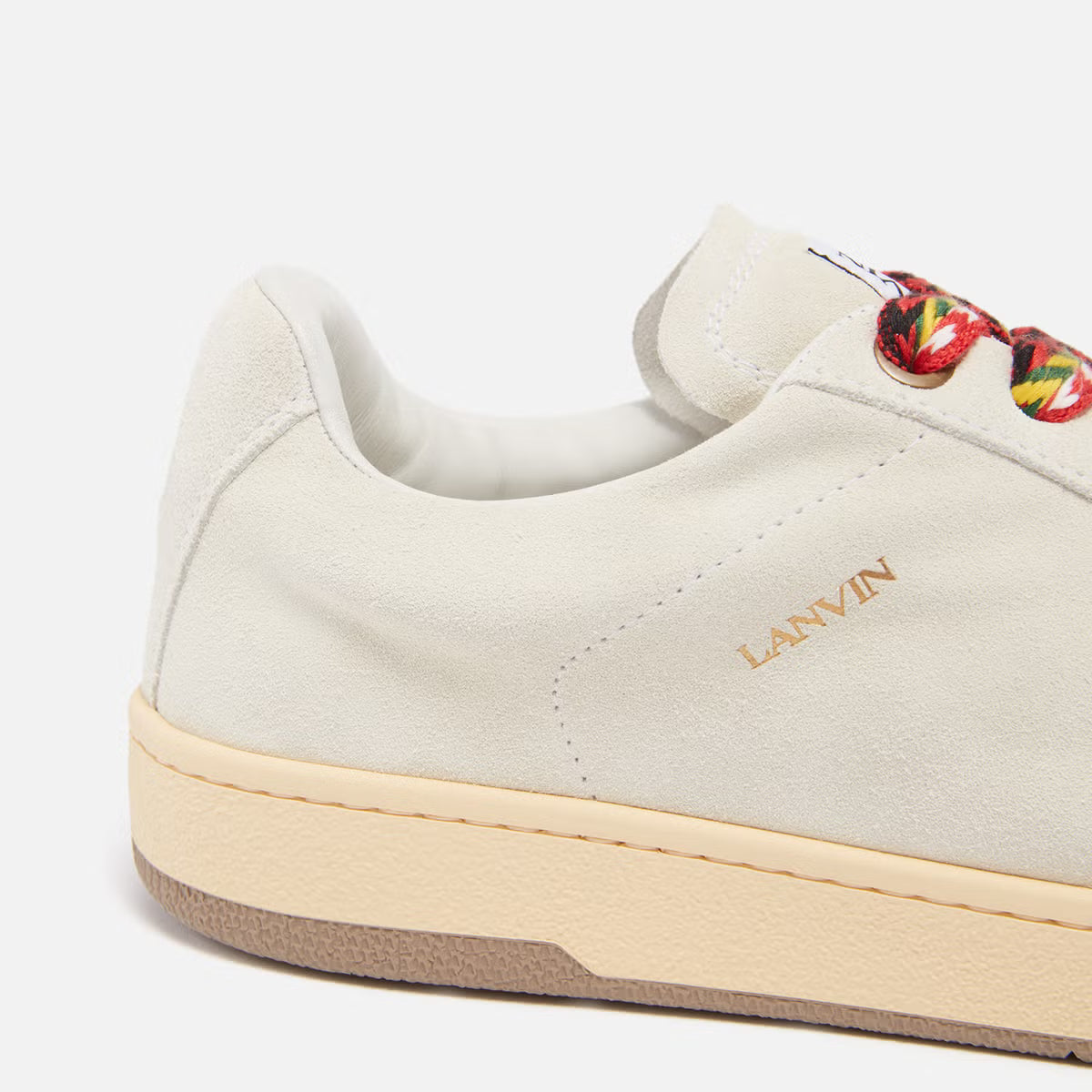 Lanvin Men's Lite Curb Low Top Suede Trainers