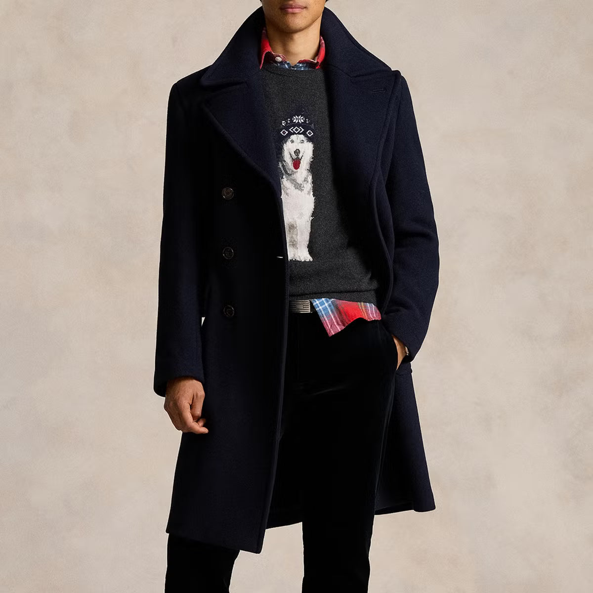 Polo Ralph Lauren Holiday Dog Cashmere Knit Jumper