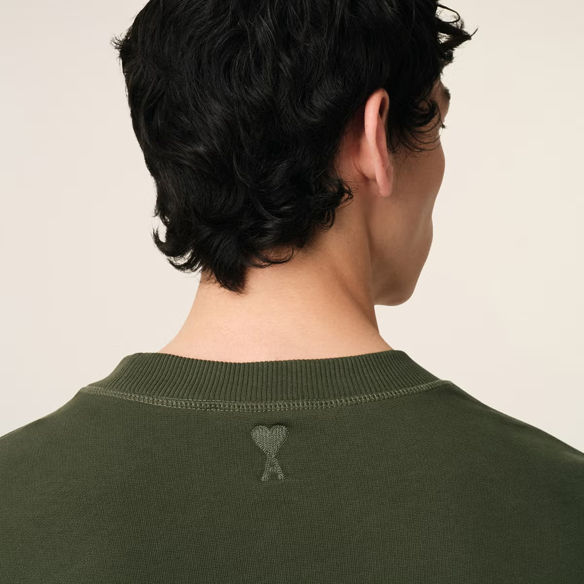 AMI Logo Cotton-Jersey Sweatshirt