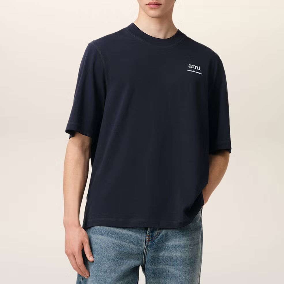 AMI Logo Cotton-Jersey T-Shirt