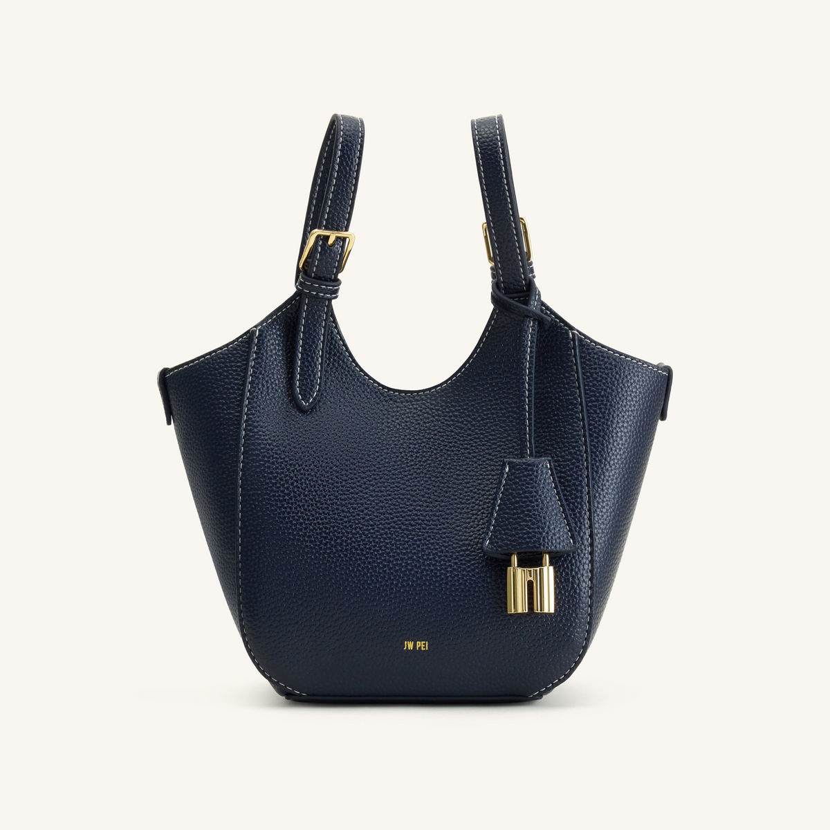 Ines Padlock Tote Bag - Navy