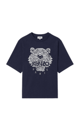 Kenzo Kenzo Silver Embroidery Tiger Tee - Size: S T-Shirts | Shop From The Mirage