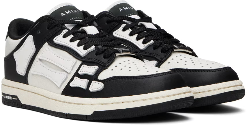 AMIRI Black & White Skel Top Low Sneakers