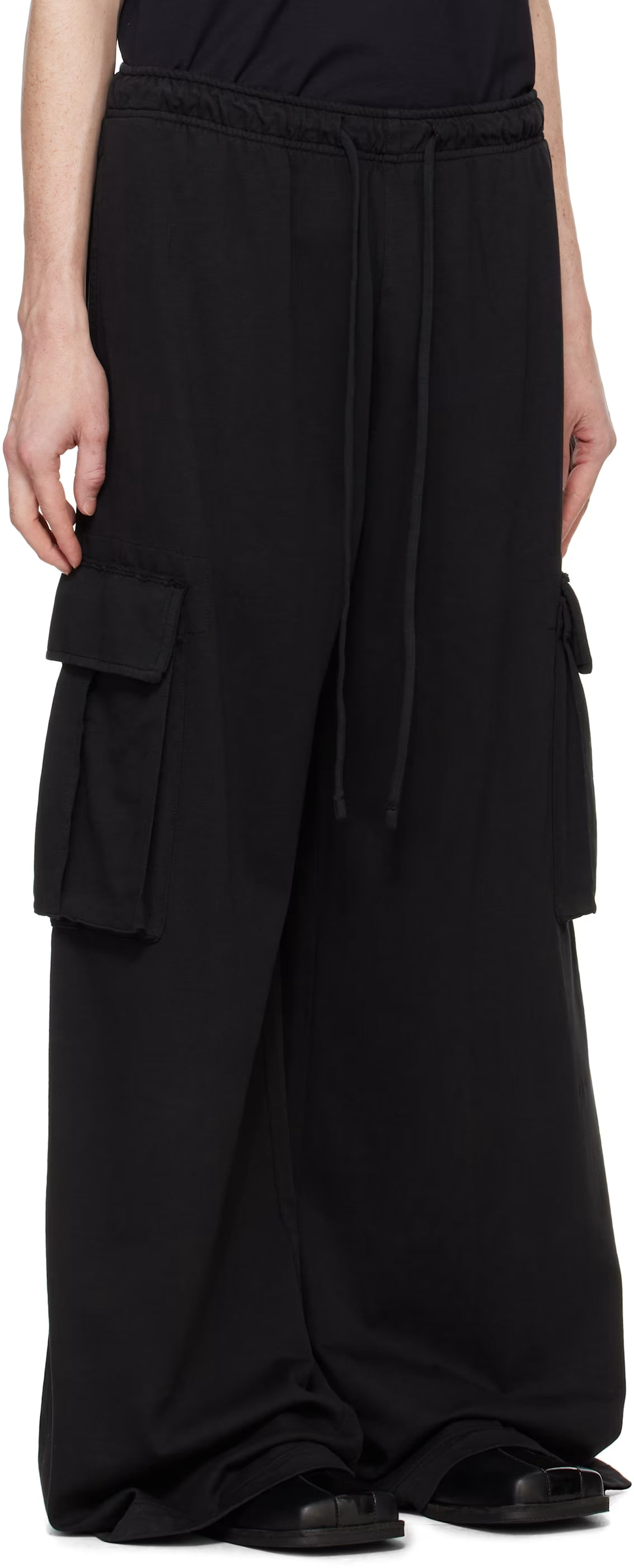 Black Monogram Cargo Pants