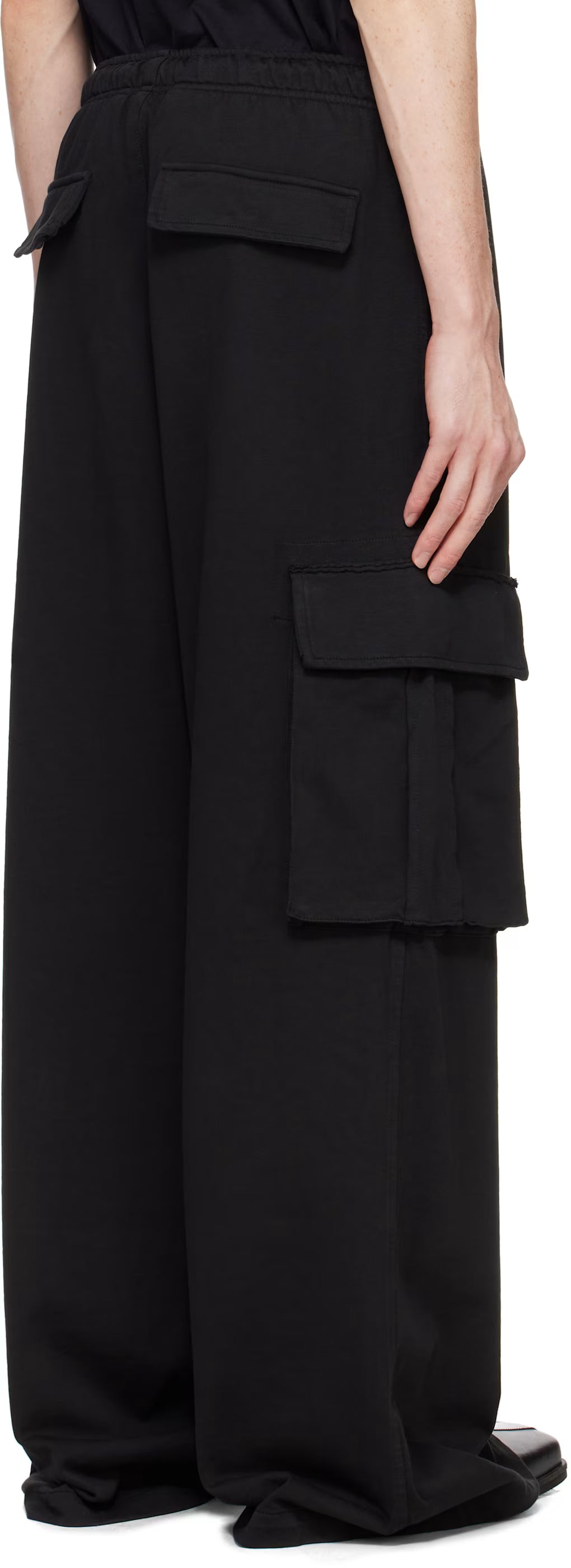 Black Monogram Cargo Pants