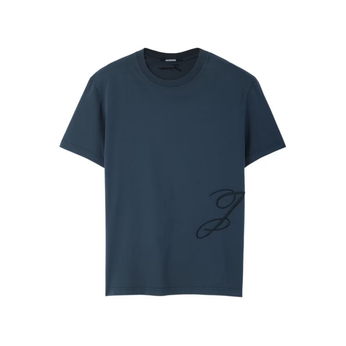 Jacquemus Blue Embroidered Logo T-shirt