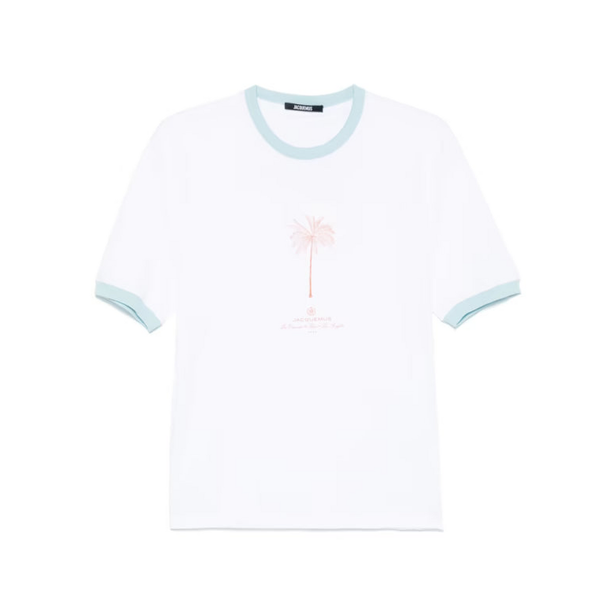 Jacquemus White Logo Print Short Sleeve Tee