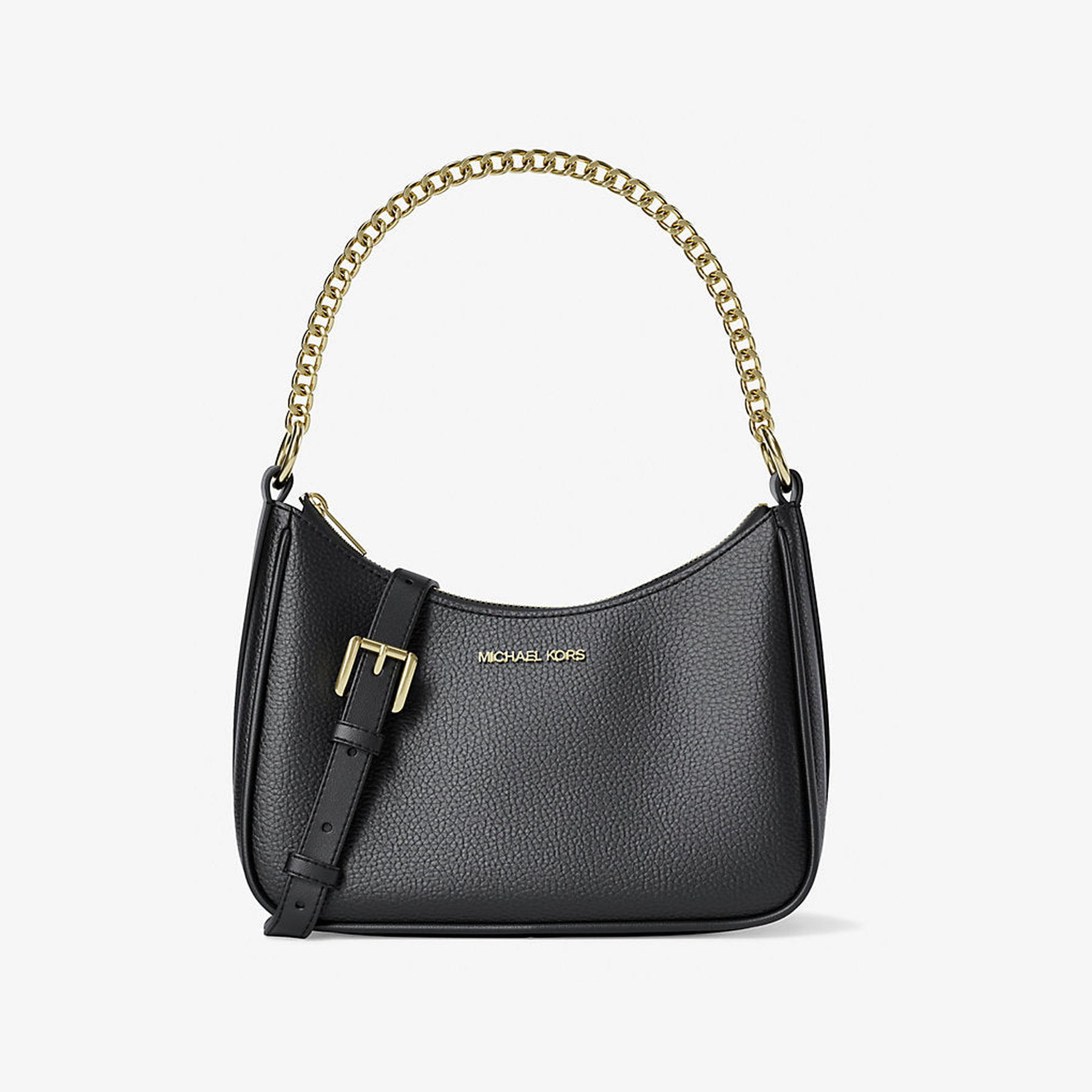 Jet Set Large Pebbled Leather Convertible Crossbody Bag