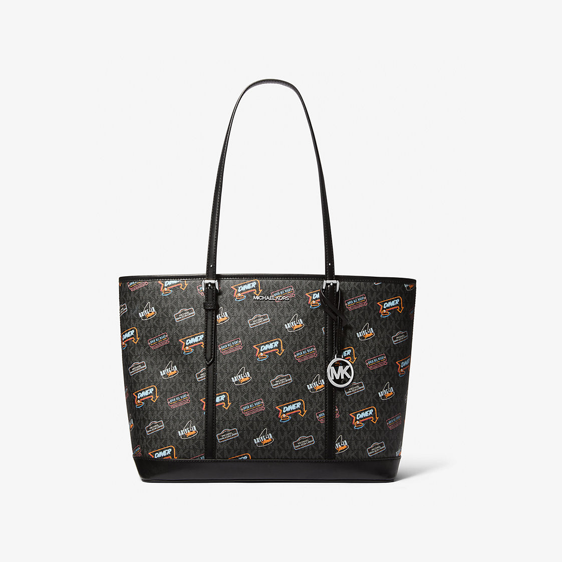 Jet Set Large Printed Signature Logo Tote Bag