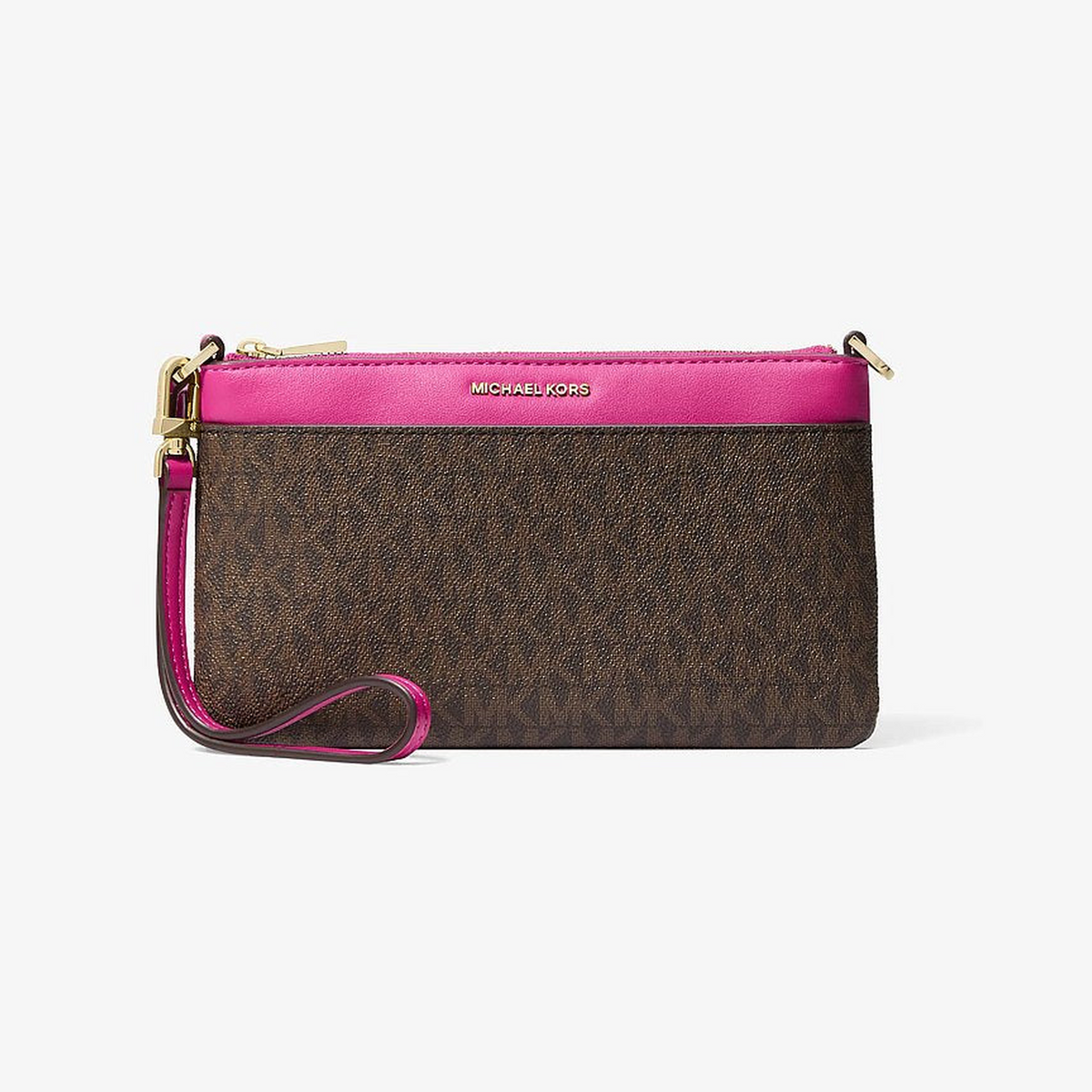 Jet Set Medium Signature Logo Wristlet
