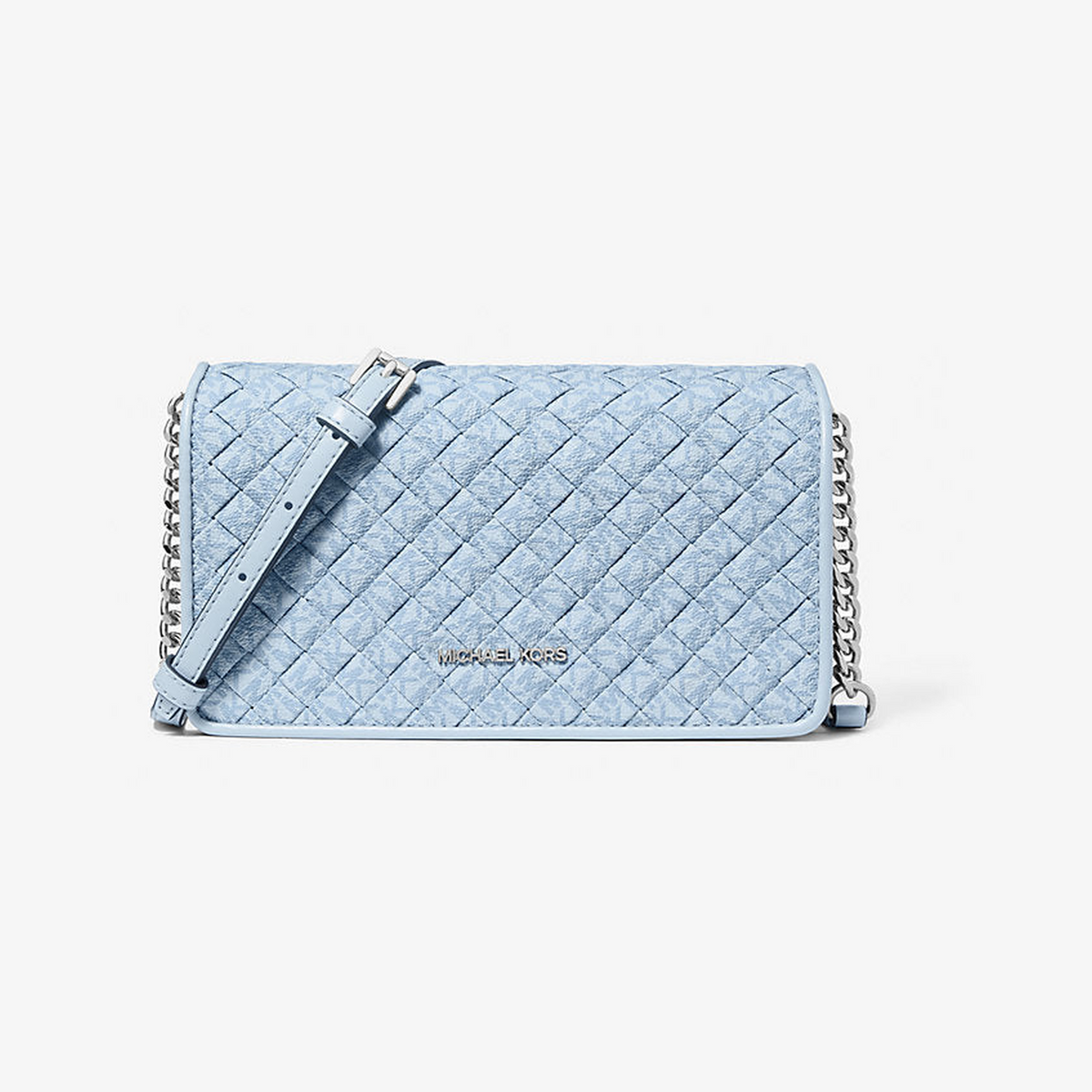 Jet Set Travel Woven Signature Logo Crossbody Bag