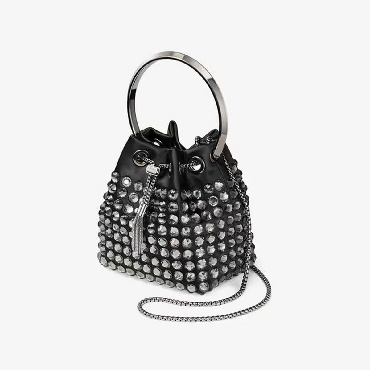 JIMMY CHOO Bon Bon Satin Crystal Bag