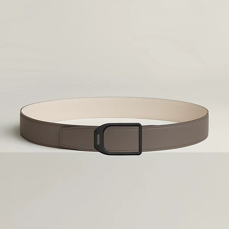 Jockey belt buckle & Reversible leather strap 38 mm