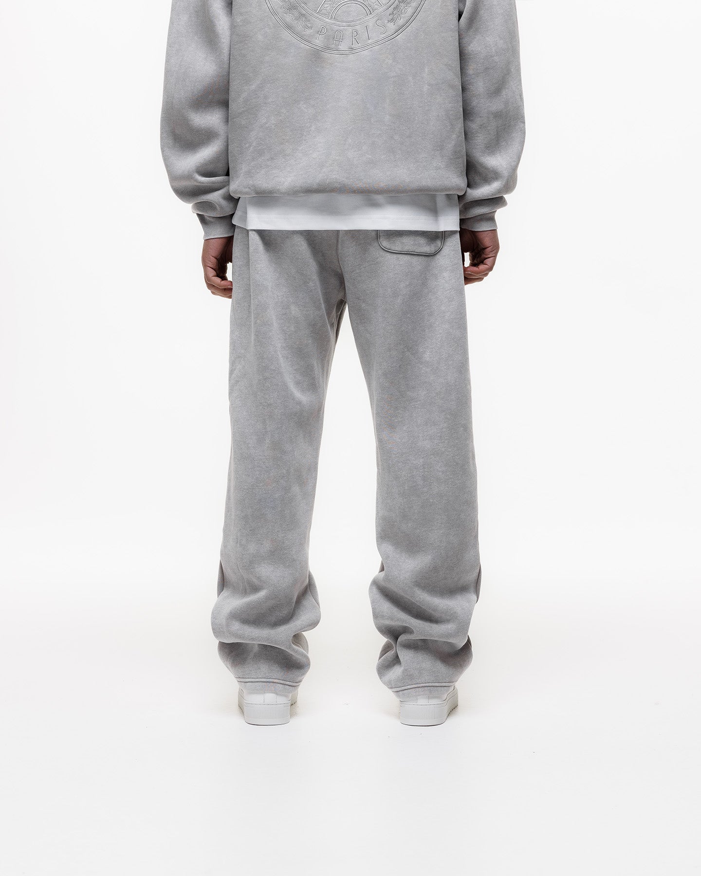 Magiri Embroidered Acid Wash Joggers in Washed Oatmeal