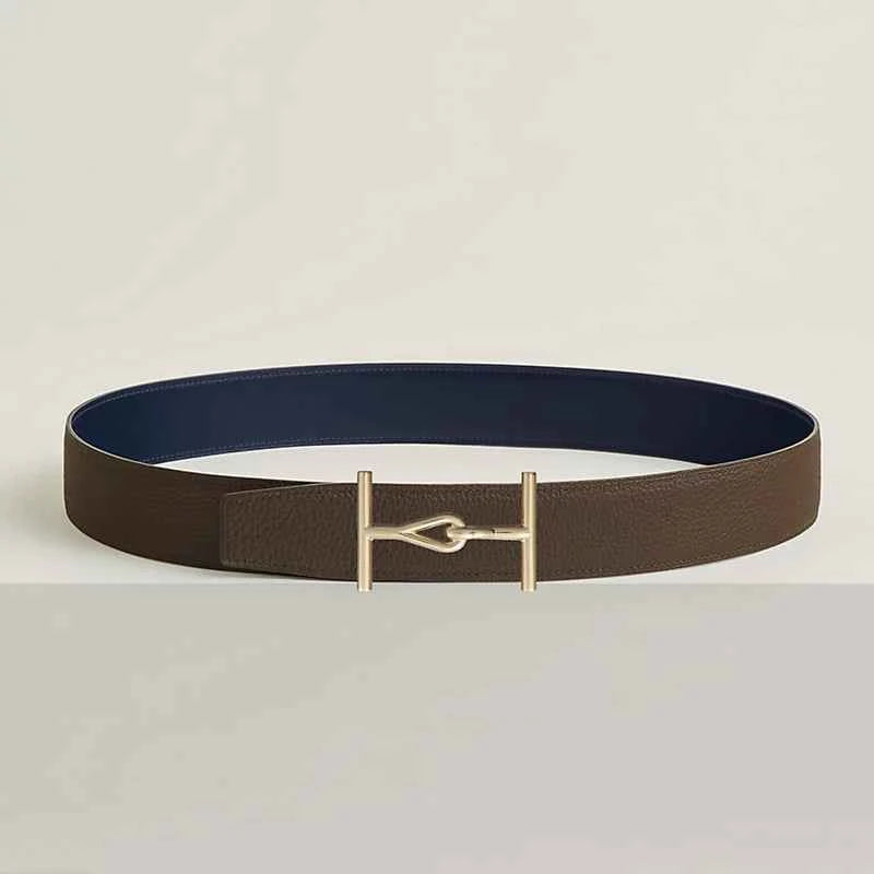 Jumbo belt buckle & Reversible leather strap 38 mm