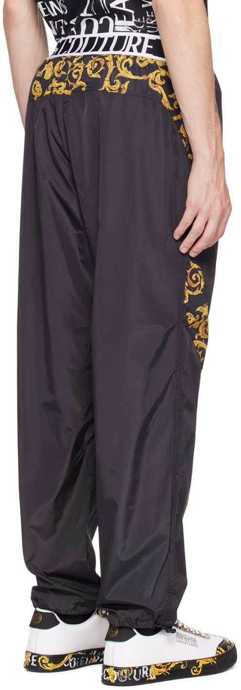 Black Graphic Trousers