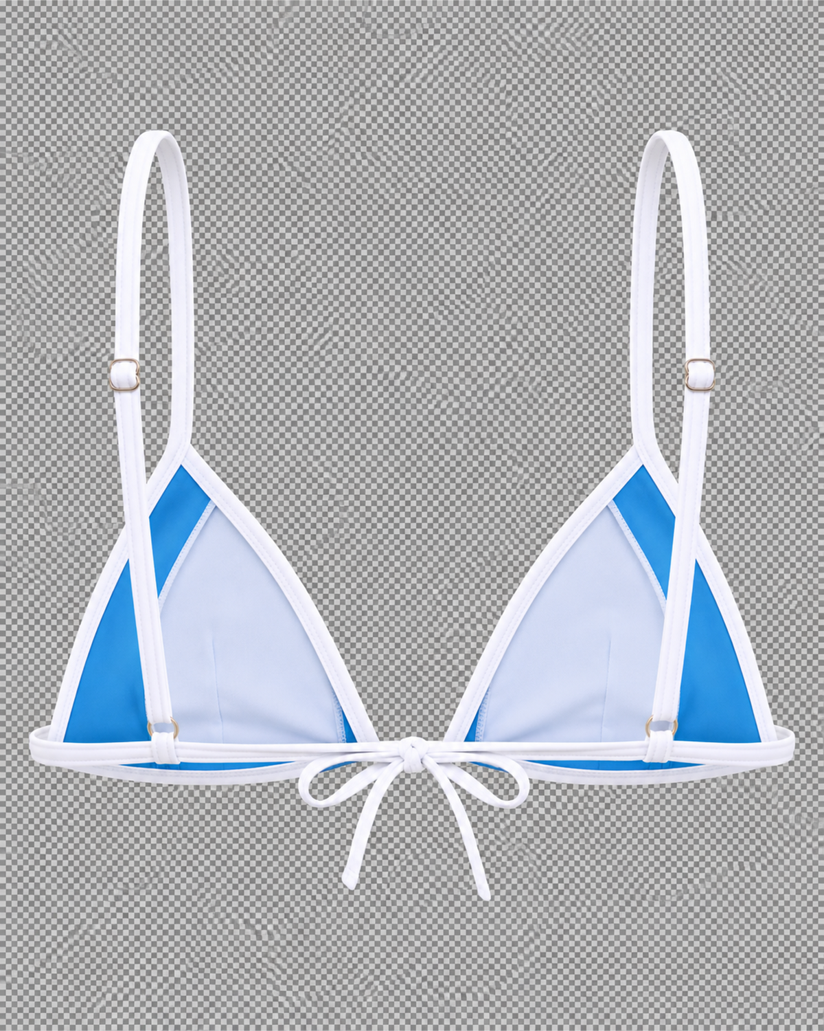 Kate Bikini Top - Juniper/White