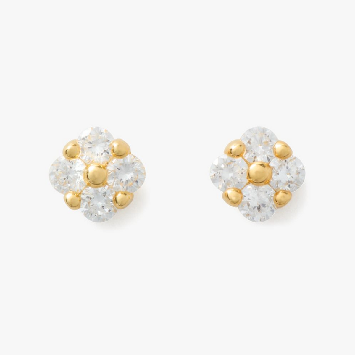 Kate Spade Fine Time To Shine Diamond Flower Studs